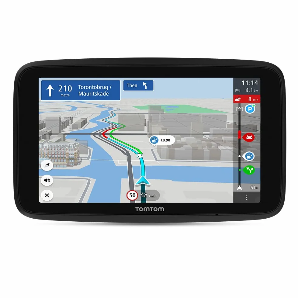 TomTom GO Discover nawigacja GPS z ekranem 5 cali, (mapy Świata, informacje o korkach TomTom Traffic, WiFi, informacje o cenach paliw, dostępności parkingów, uchwyt magnetyczny)