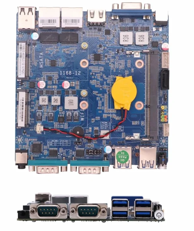 Bez wentylatora zapora sieciowa mini PC, Intel Core i3-3215U, 2 rdzenie i 2 wątki, wbudowany chip karty sieciowej Realtek RTL8111H, obsługa 1 x DDR3L, 2 x COM, 1 x interfejs HDMI (bez pamięci