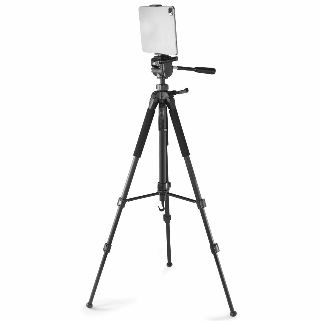 Hama Action 170 Statyw do aparatu 3D o wysokości 62-170 cm, statyw fotograficzny z uchwytem na telefon komórkowy i uchwytem na tablet, statyw z głowicą 3-kierunkową, statyw do lustrzanki z torbą