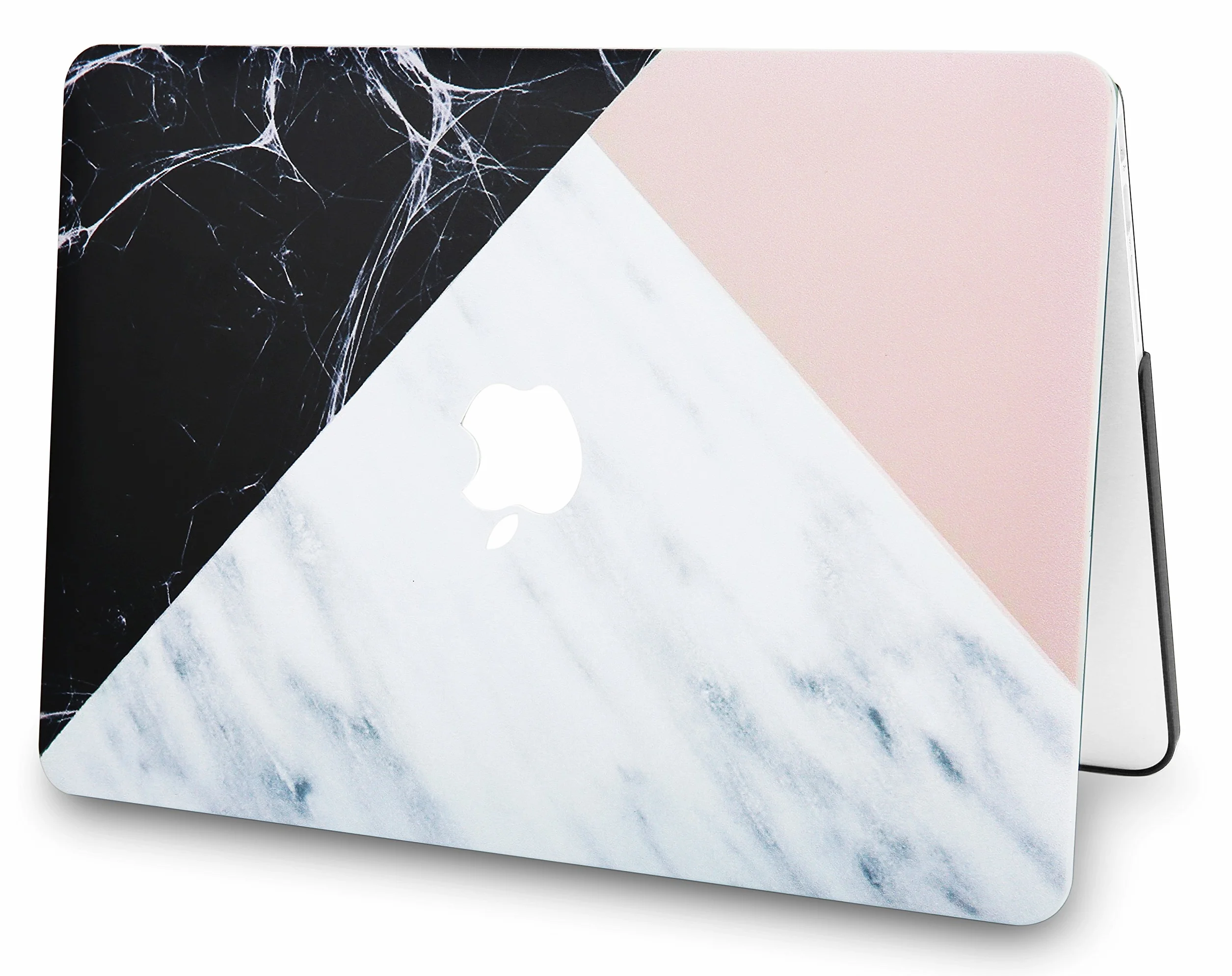 KECC Etui do MacBook Air 13 cali etui ochronne Case Cover MacBook Air 13.3 etui {A1466/A1369} (marmur biały, różowy, czarny)