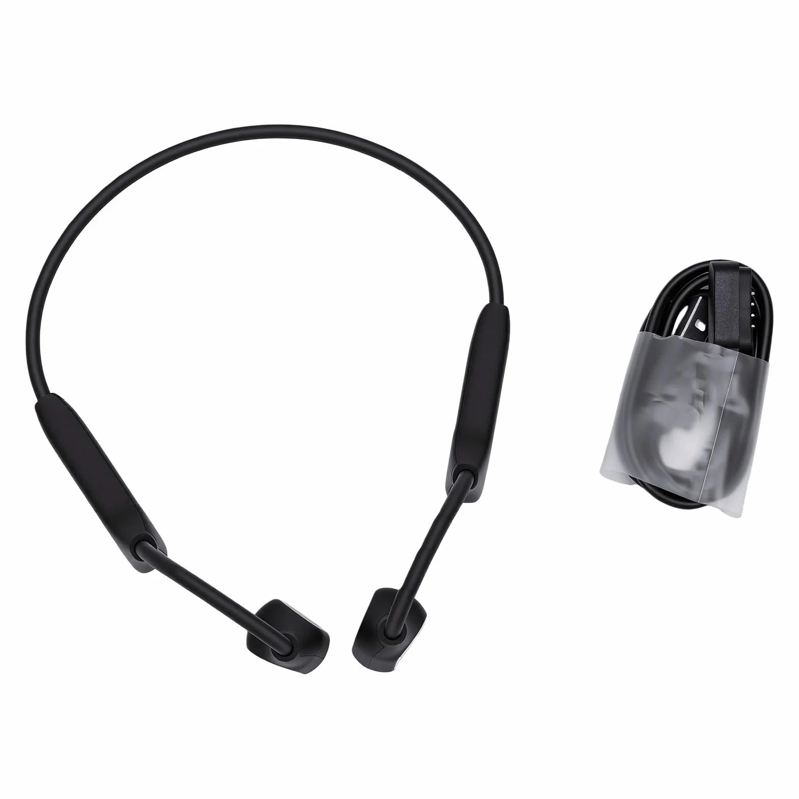 Zunate Słuchawki z Przewodnictwem Kostnym Bezprzewodowy Zestaw Słuchawkowy Bluetooth 5.4 z redukcją Szumów IP67 Wodoodporny do Sportowych Treningów Biegowych Bezpieczne, Lekkie Dopasowanie