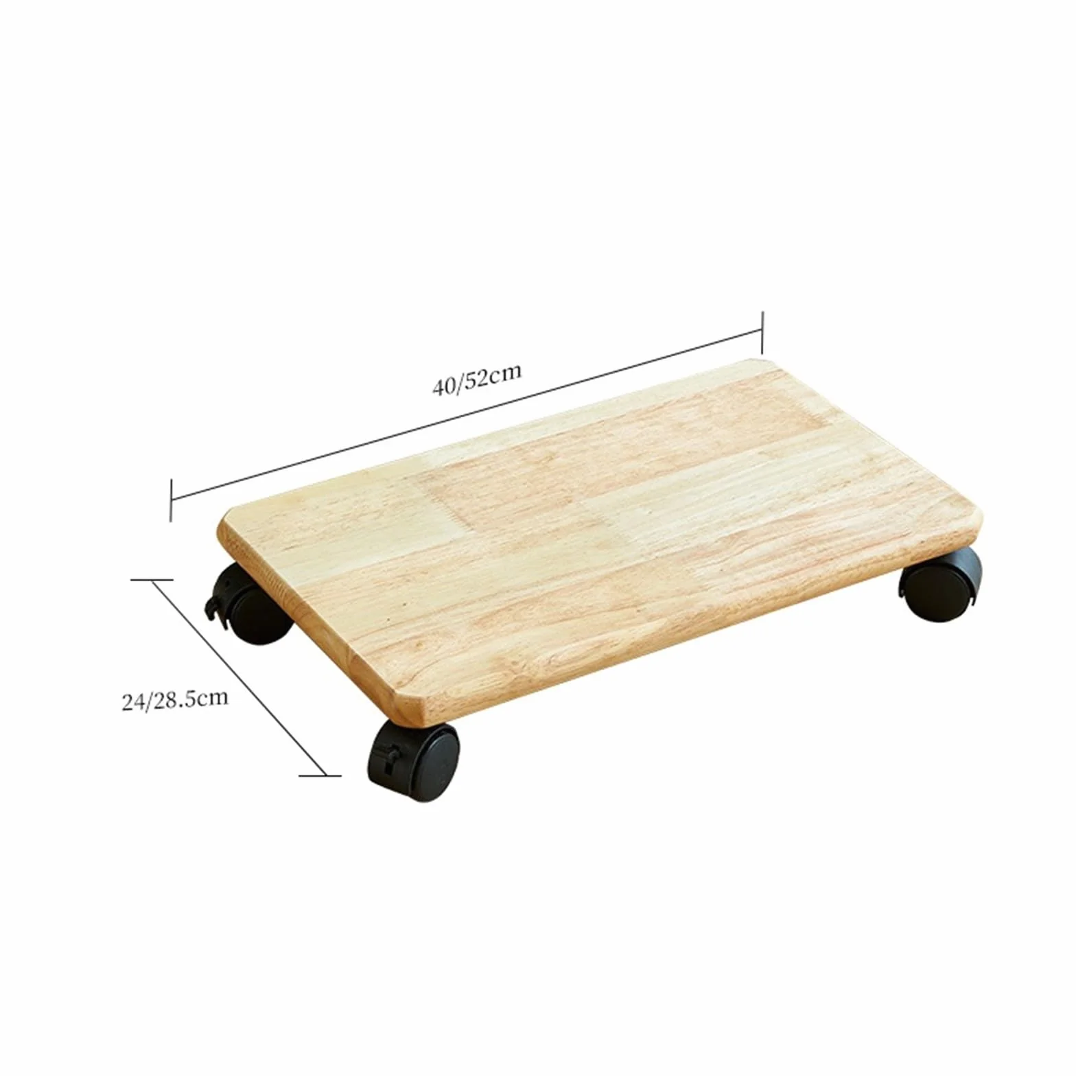 Stojak na komputer PC Tower Sand Under Desk, mobilny uchwyt na wózek procesora | Stojak podłogowy PC z 4 kółkami blokującymi pod biurkiem (naturalny, 52 x 28,5 cm)