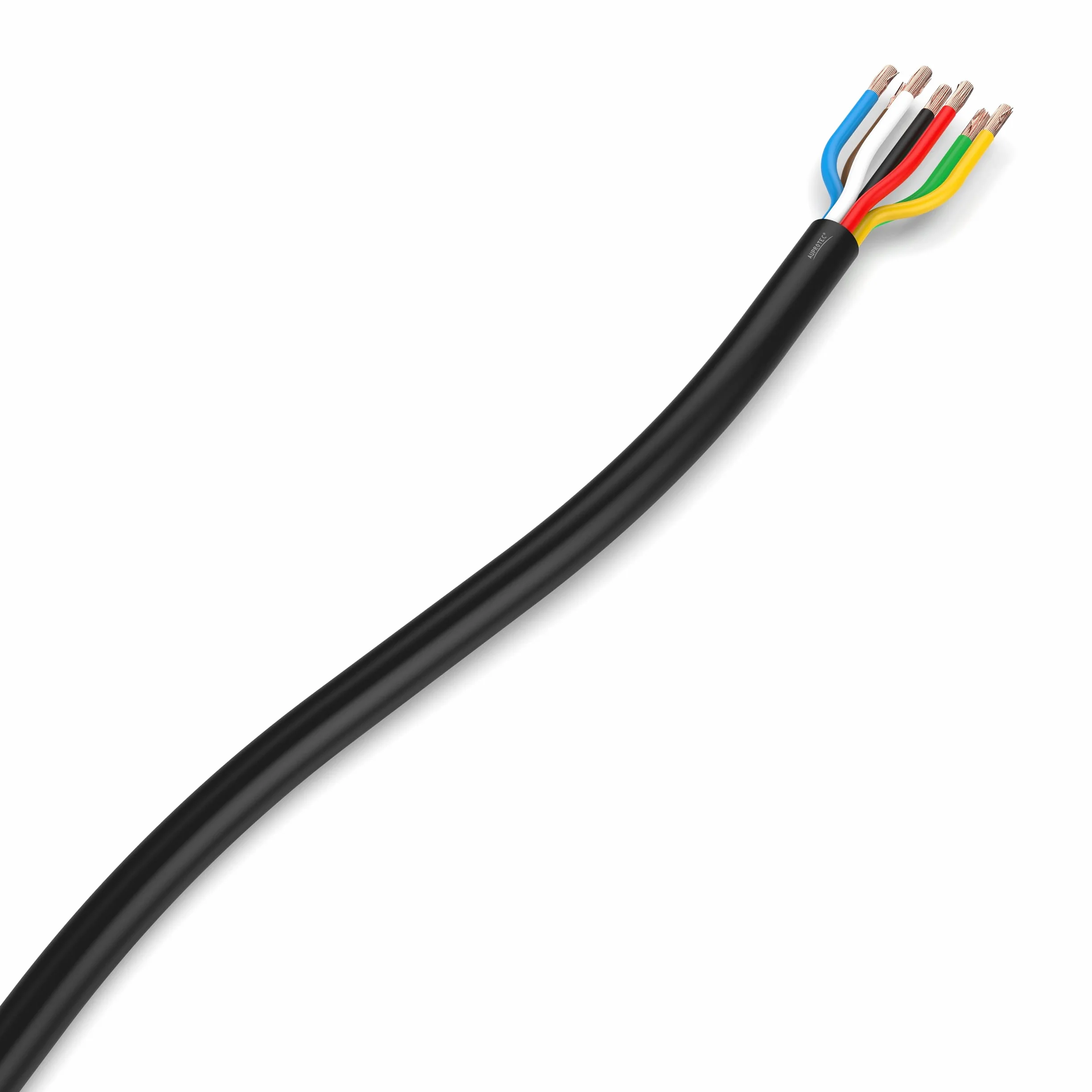 AUPROTEC Kabel samochodowy 7 x 1,5 mm² 20 m okrągły FLRYY I okrągły kabel do pojazdu/przewód samochodowy do różnych zastosowań, 7-biegunowy kabel nadaje się do przyczep