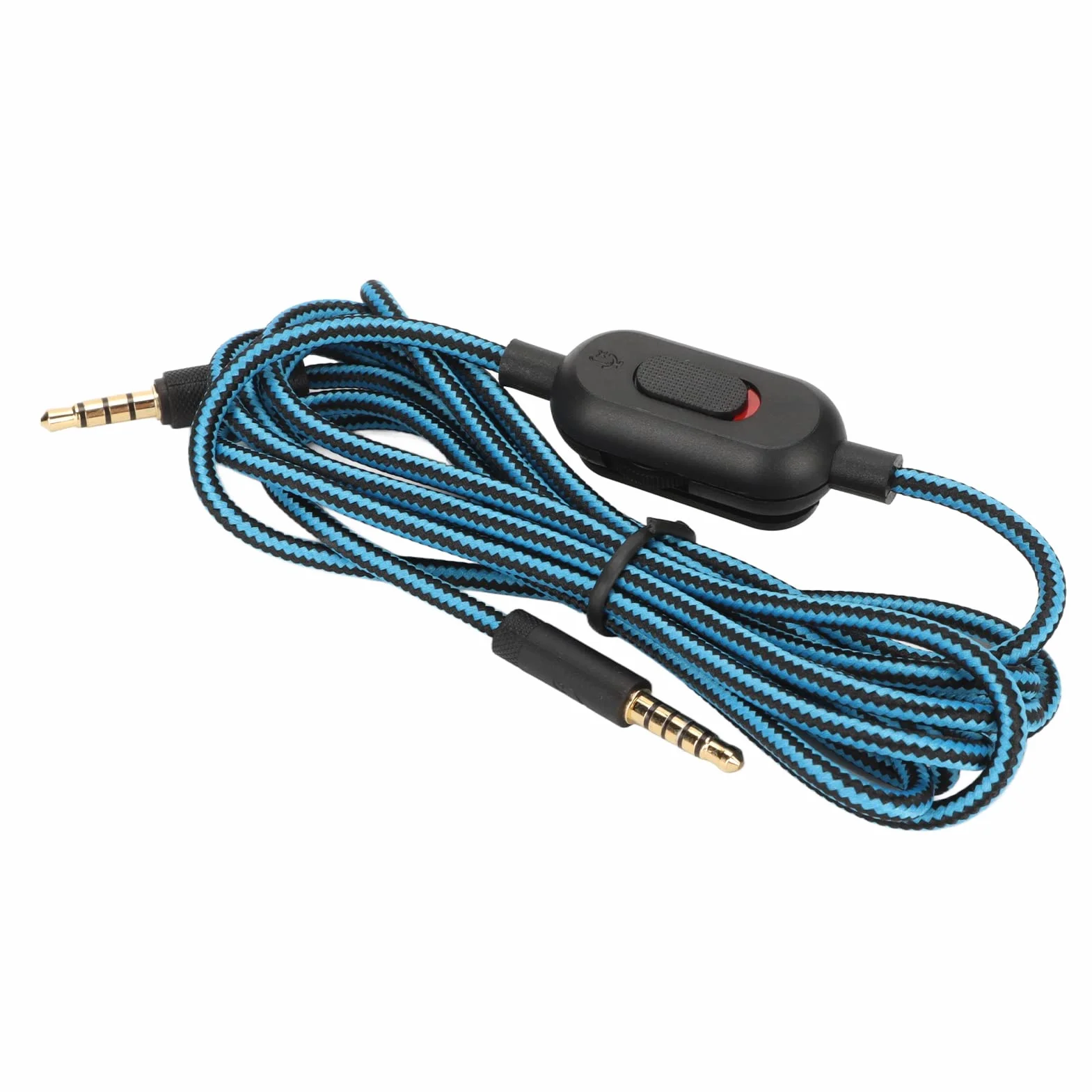 Ejoyous Kabel do słuchawek zamiennych do słuchawek gamingowych, tkany kabel do słuchawek z regulacją głośności i wyłącznikiem wyciszającym do G Pro G Pro X G433 (niebieski)