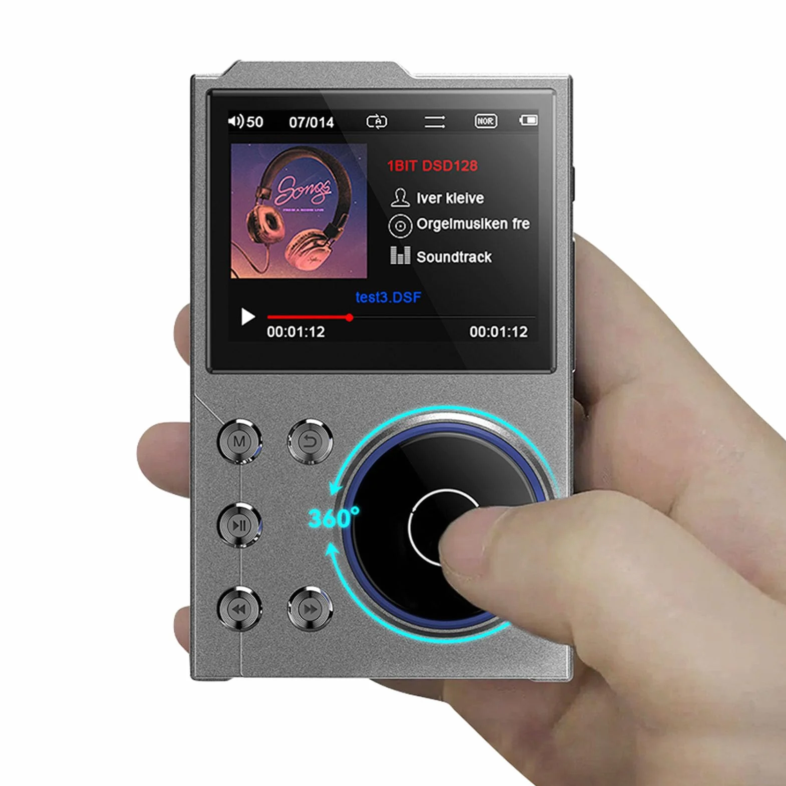 Odtwarzacz MP3, Przenośny Odtwarzacz Muzyki MP3, Odtwarzacz MP3 HiFi Bezstronny Dźwięk z Ekranem HD, z USB OTG dla Cyfrowego Odtwarzacza Dźwiękowego