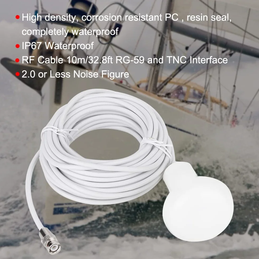 HA 017 GPS Antena z kablem 10M i złączem TNC do nawigacji na pokładzie Użycie na zewnątrz i RV