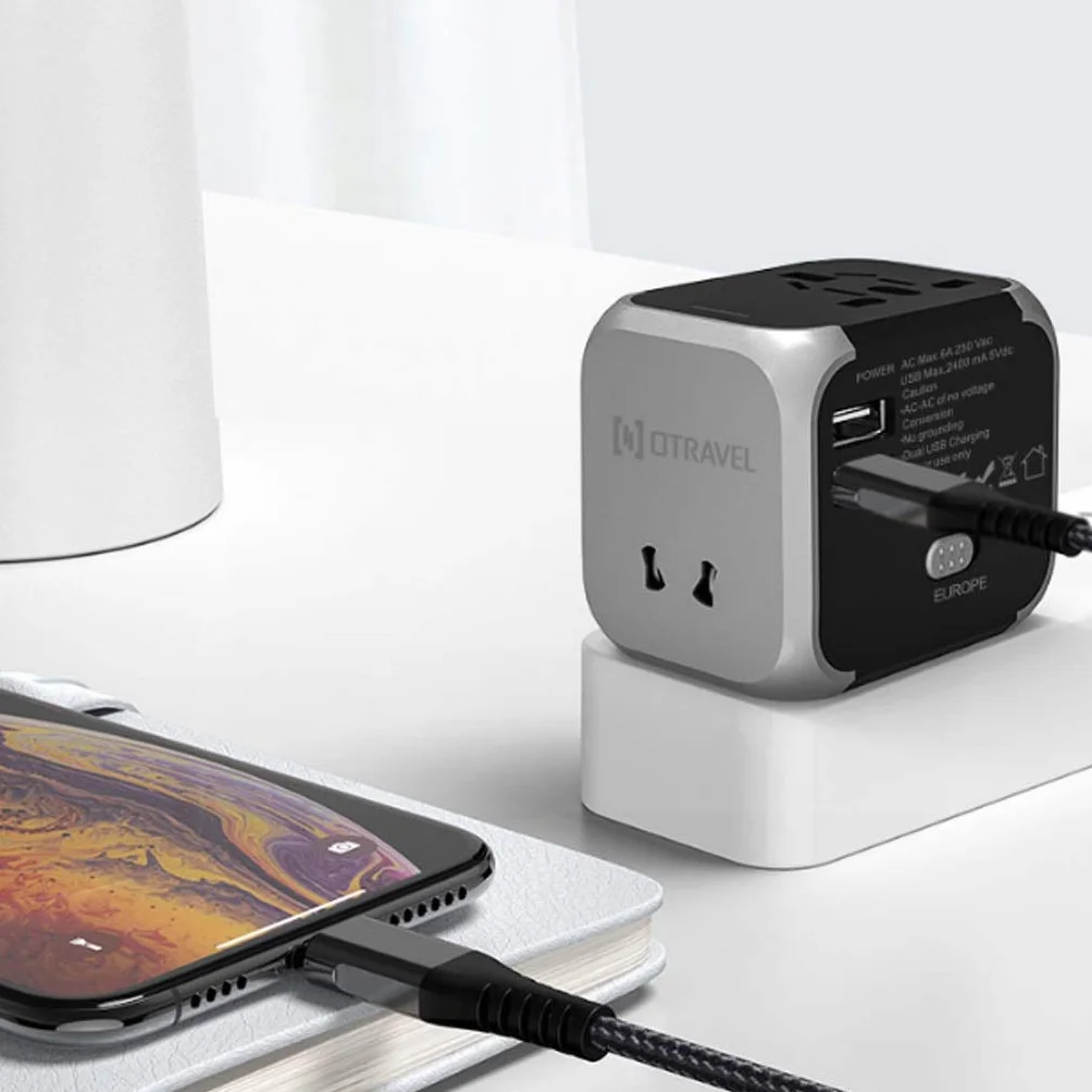 Na całym świecie adapter podróży, Adapter Travel Socket International, przenośne podróże Międzynarodowe Ładowanie Gniazdo Konwersji (Color : D, Rozmiar : 65x50x60mm)