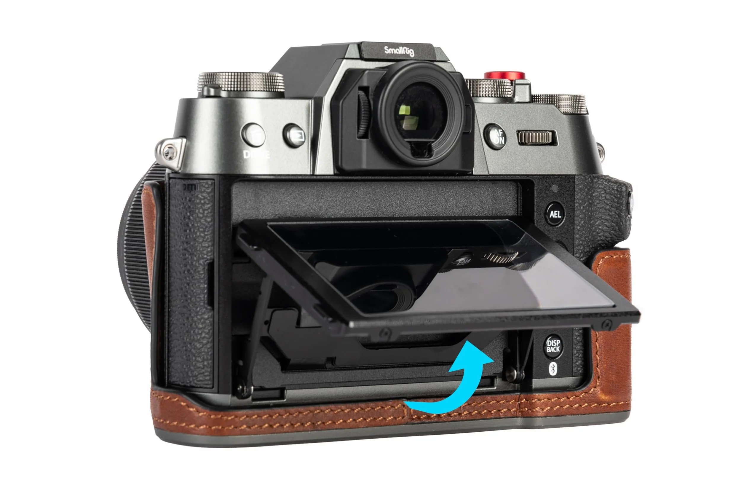 SMALLRIG X-T50 Half Leather Case Kit with Shoulder Strap, Skórzany Futerał na Aparat Fotograficzny w Stylu retro z Aluminiową Ramą dla FUJIFILM X-T50, (Brązowy) - 4710