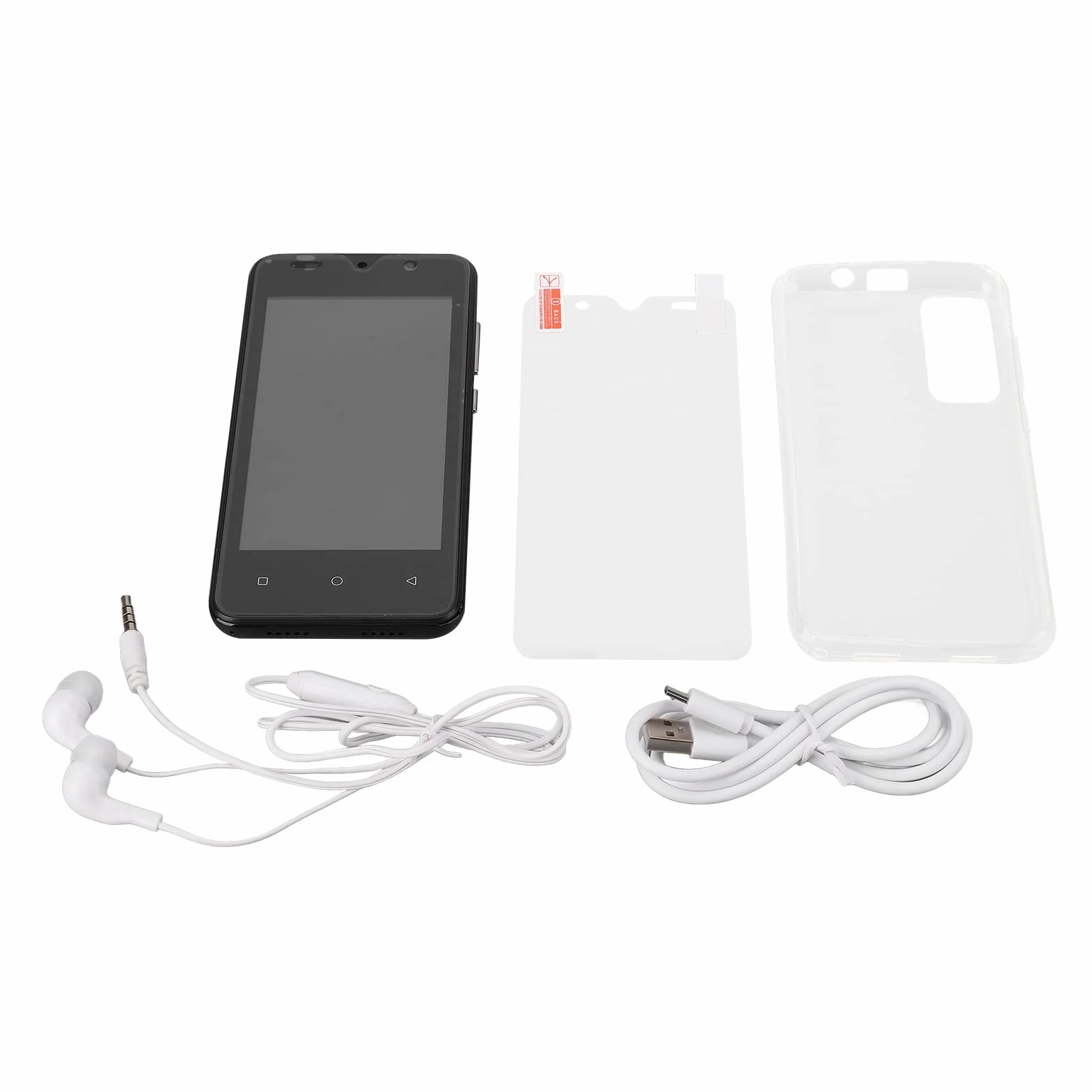 Odblokowany Smartfon, Ekran HD 4,66 Cala, Bateria 2800 MAh, Pamięć RAM 1 GB ROM 8 GB Rozpoznawanie Twarzy, Dual SIM GSM Unlocked 4G LTE Model Międzynarodowy(Czarny)