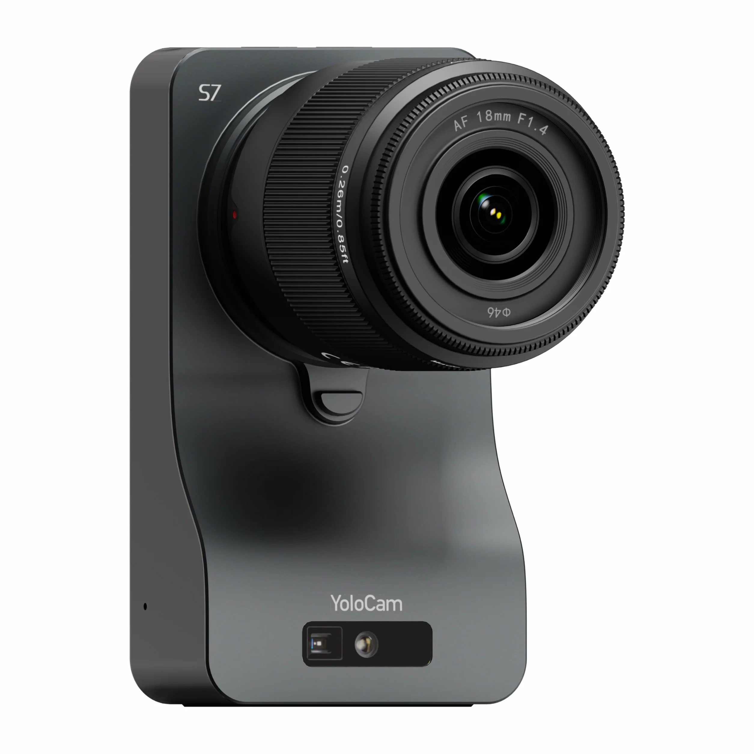 YOLOLIV YoloCam S7 z obiektywem MFT 18 mm F1.4, 4K/60 kl./s | Automatyczne ustawianie ostrości ToF, wymienne obiektywy, czujnik IMX 4/3", podwójna natywna czułość ISO
