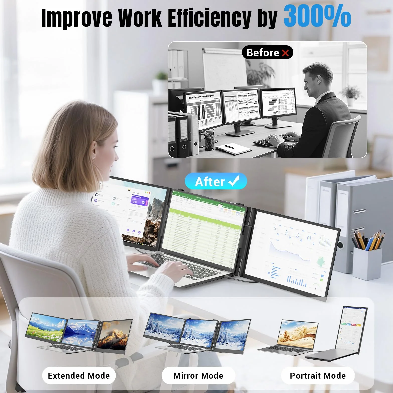 Triple Laptop Screen Extender