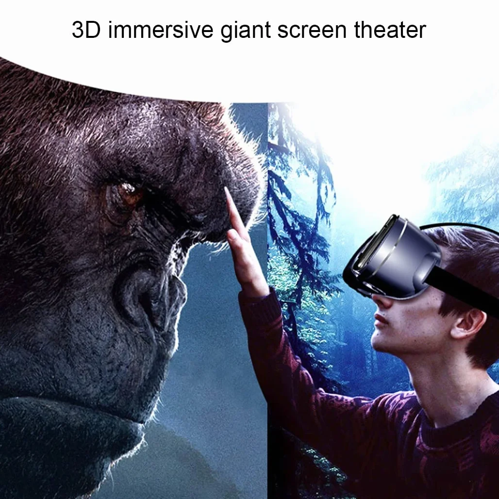 Okulary 3D, Virtual Reality, zestaw słuchawkowy, ochrona oczu, okulary VR do filmów 3D i gier, kontroler Bluetooth do iPhone 13 Pro Max/13 Pro/13/12/11, do Samsung Galaxy S21, Huawei, X. iaomi-Seria nie