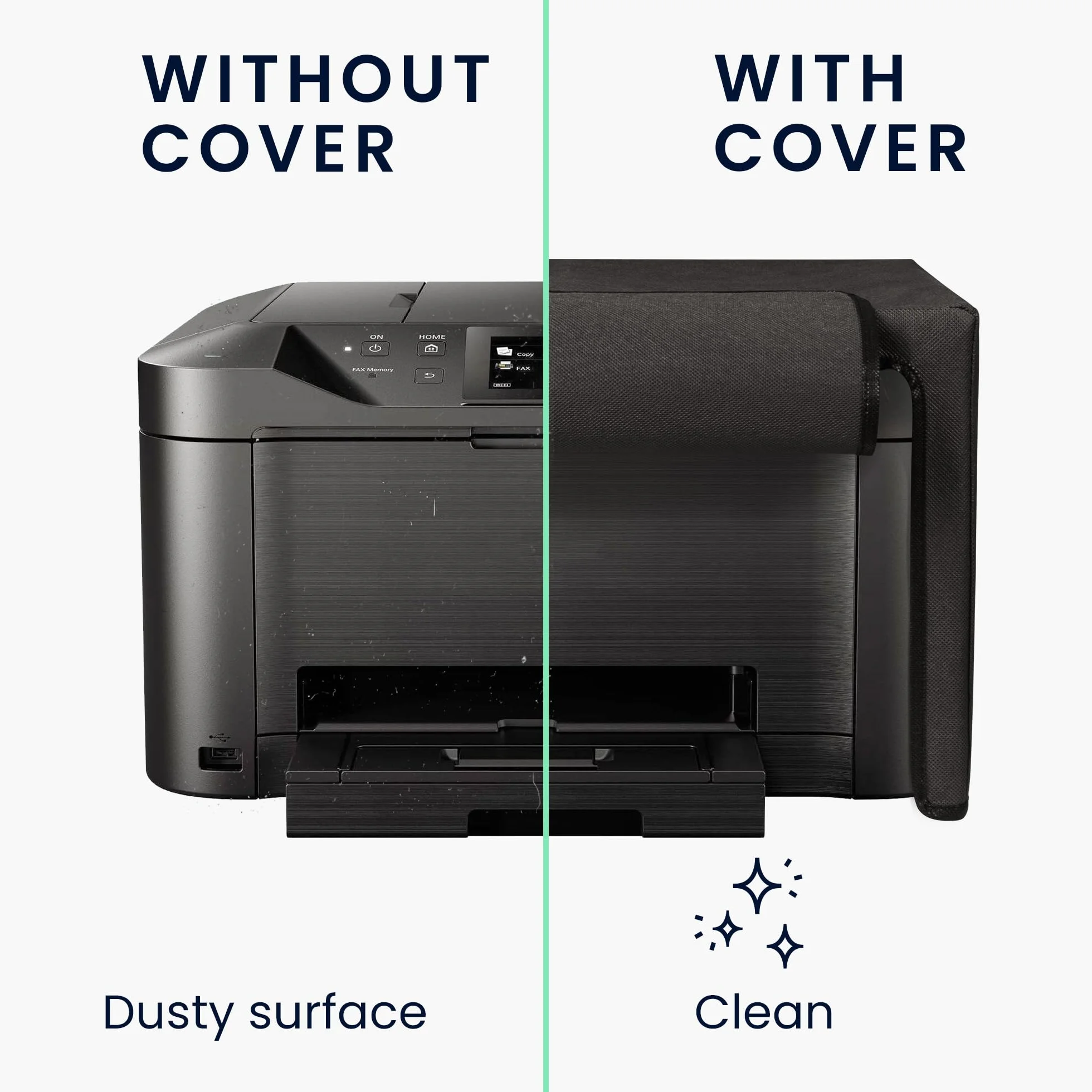 Kwmobile Osłona przeciwpyłowa do Canon MAXIFY MB5150 - Etui ochronny z tkaniny ciemnoszary