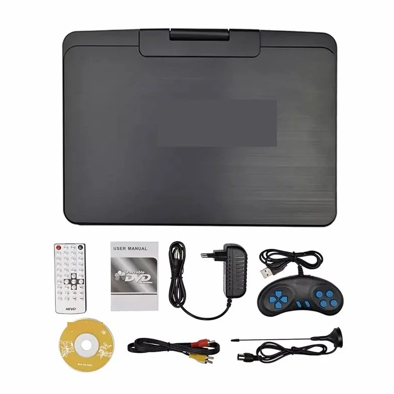 Odtwarzacz DVD 13-calowy przenośny przenośny cyfrowy odtwarzacz multimedialny HD TV EVD Radio Karta SD U Disk, Zgodność Z Wieloma Formatami