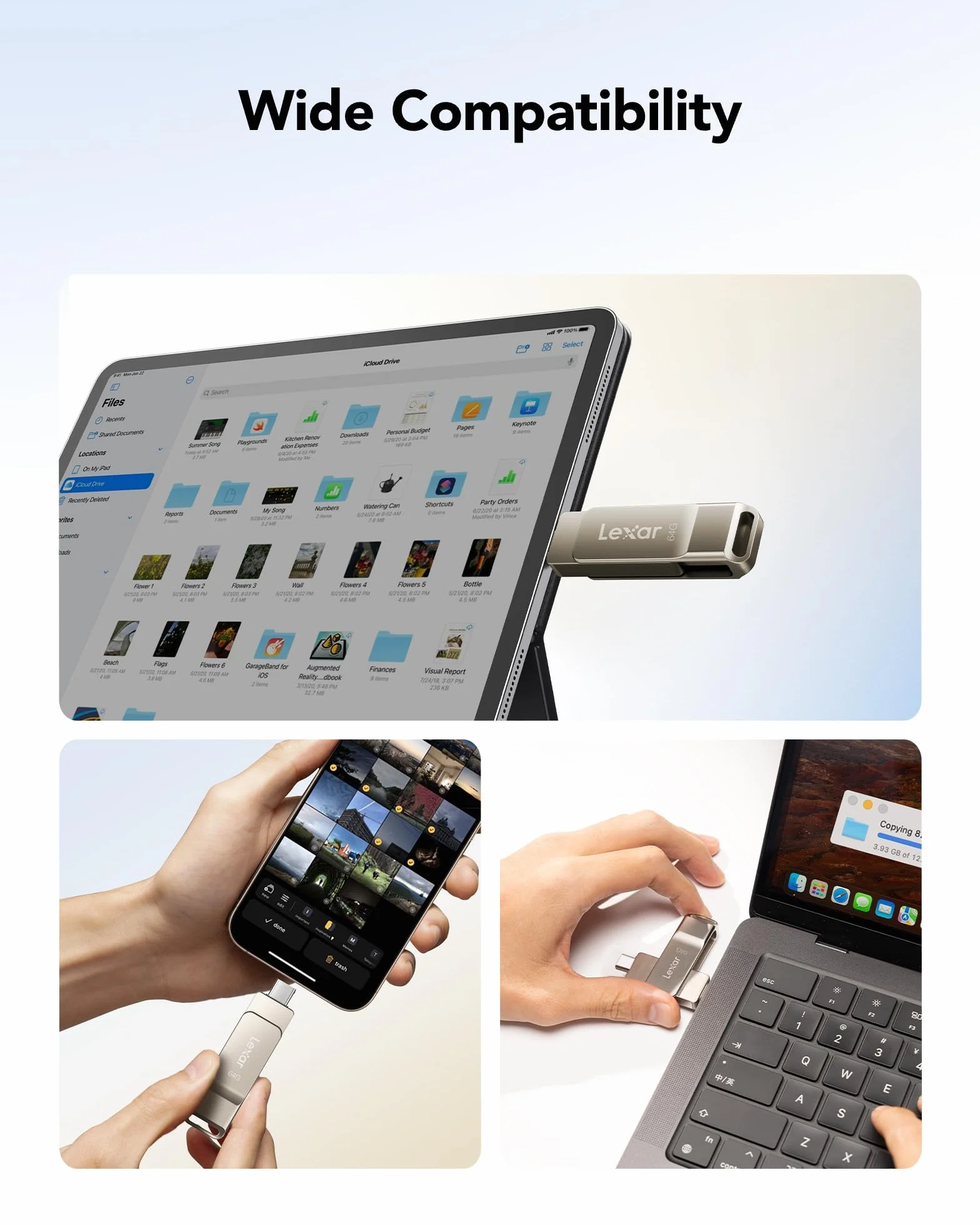 Lexar D40E Podwójny napęd 64 GB USB 3.2 Gen 1 typu C, pamięć flash USB-C, metalowa obudowa, obrotowa konstrukcja, pendrive (LJDD40E064G-BNSNG)
