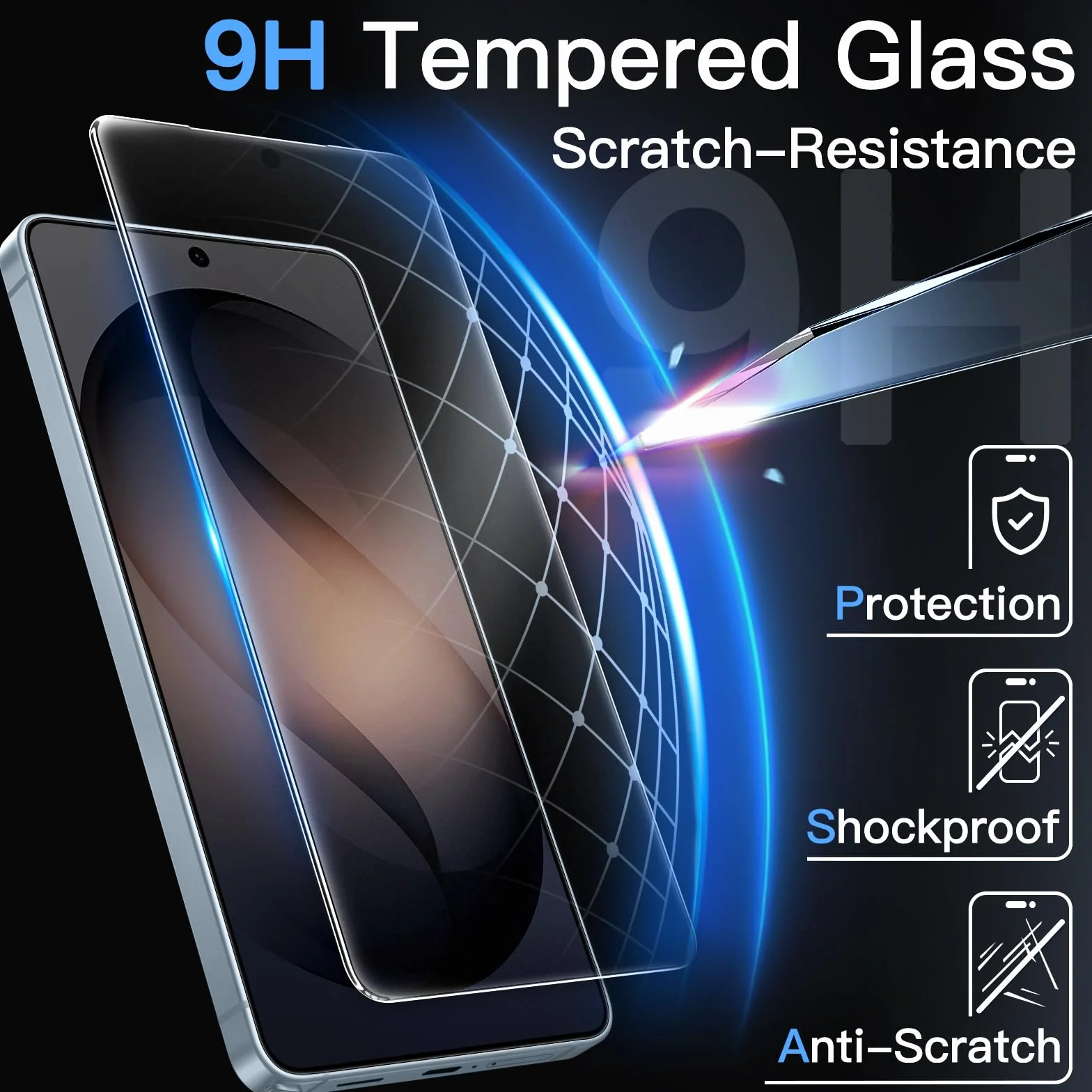JETech Matowe Ochraniacz Ekranu dla Samsung Galaxy S26 Ultra, Anty-Blask 9H Szkło Hartowane Film, Ochrona Przed Odciskami Palców, 10 Sekund łatwej Instalacji, Przyjazny dla Przypadku, 2 Sztuki