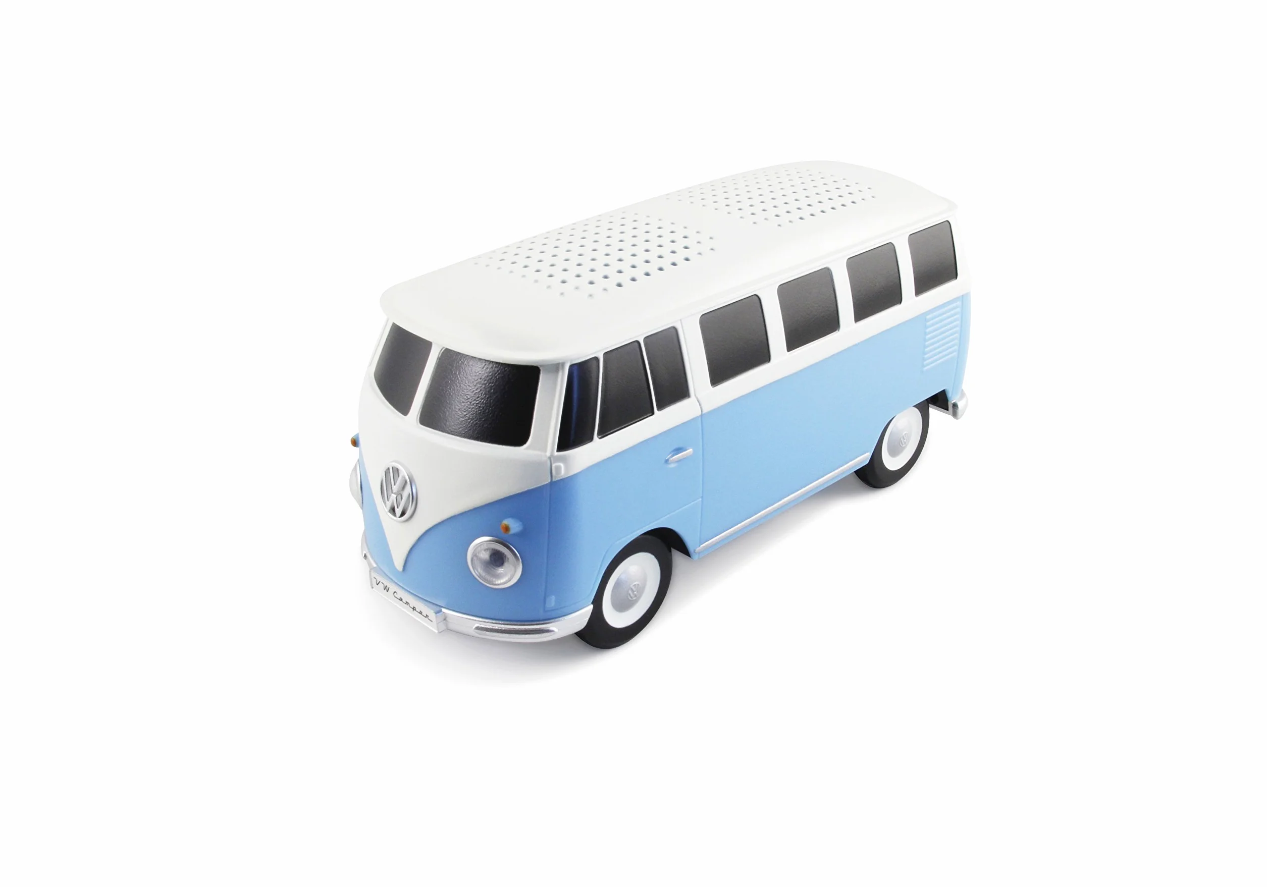 BRISA VW Collection - Volkswagen T1 Bulli Bus przenośny głośnik Bluetooth, bezprzewodowy/bezprzewodowy o doskonałej jakości dźwięku i wyjątkowym wzornictwie (skala: 1:20 I niebieski/biały)