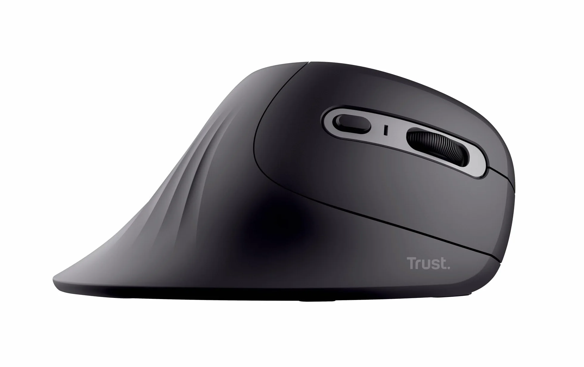 Trust Verro Ergonomiczna mysz radiowa, kąt pionowy 60°, zapobiega ramieniu myszy/łokciu tenisisty (RSI), 800-1600 DPI, 6 przycisków, bezprzewodowa mysz pionowa do komputera i laptopa – czarna