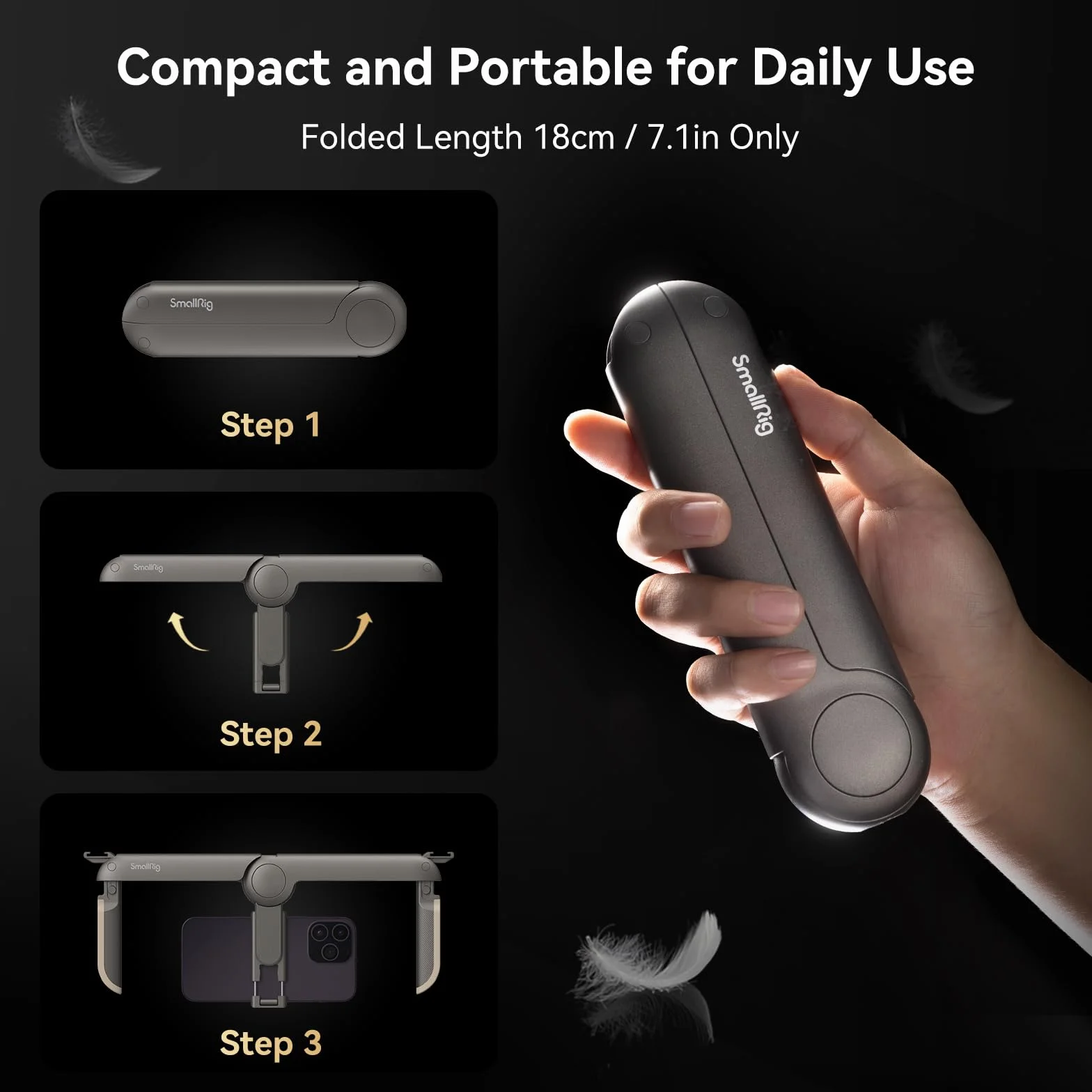 SMALLRIG P20 Foldable Universal Phone Cage Składana Uniwersalna Klatka na Telefon, Smartphone Video Rig Filmowanie Vlogging Case Stabilizator Mocowanie do Statywu dla iPhone 16/14/13/12-4047