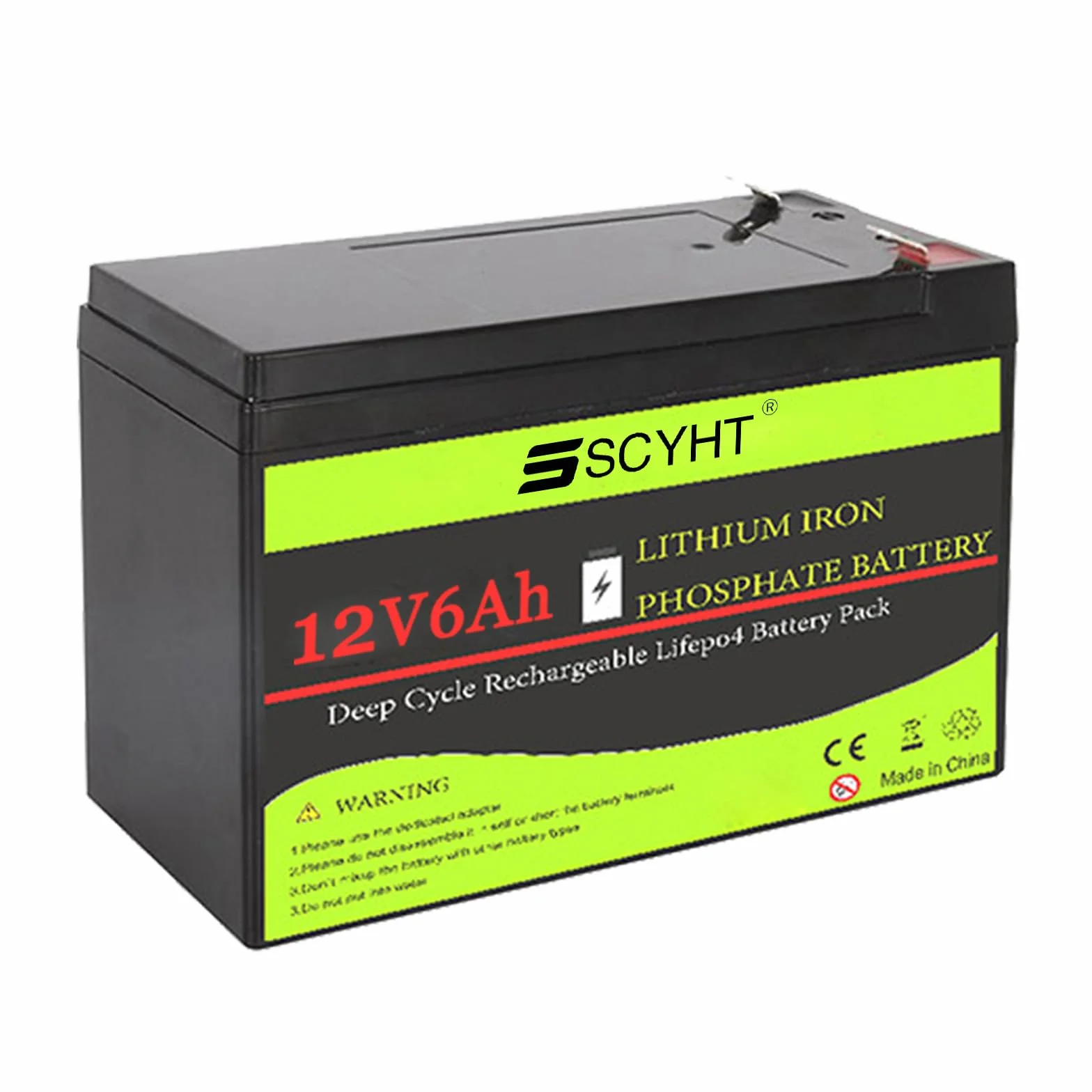 Akumulator litowy 12 V 6 Ah Akumulator LiFePO4 6 Ah Akumulatory zamienne do silników o mocy maks. 80 W, pasujące do zabawek elektrycznych i nie tylko,12v6ah 6pack