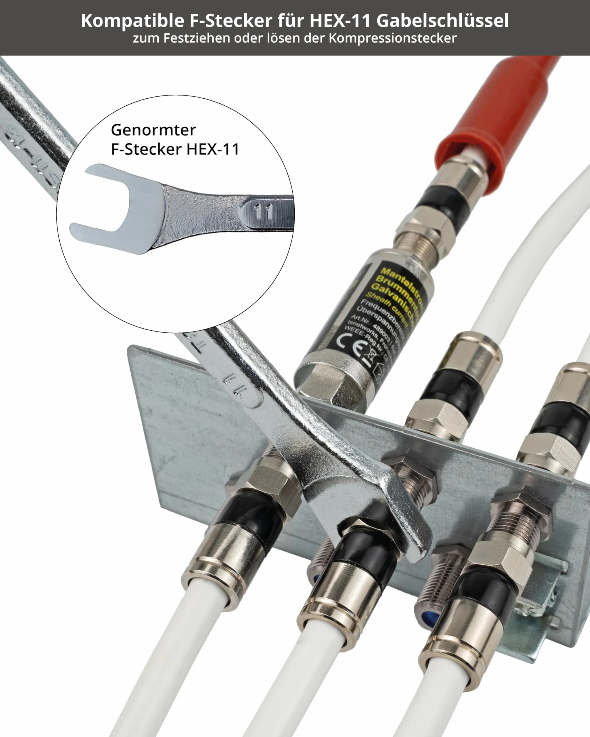 F Wtyczka do kabla koncentrycznego 6,8-7,4 mm RG 6 kompresyjna
