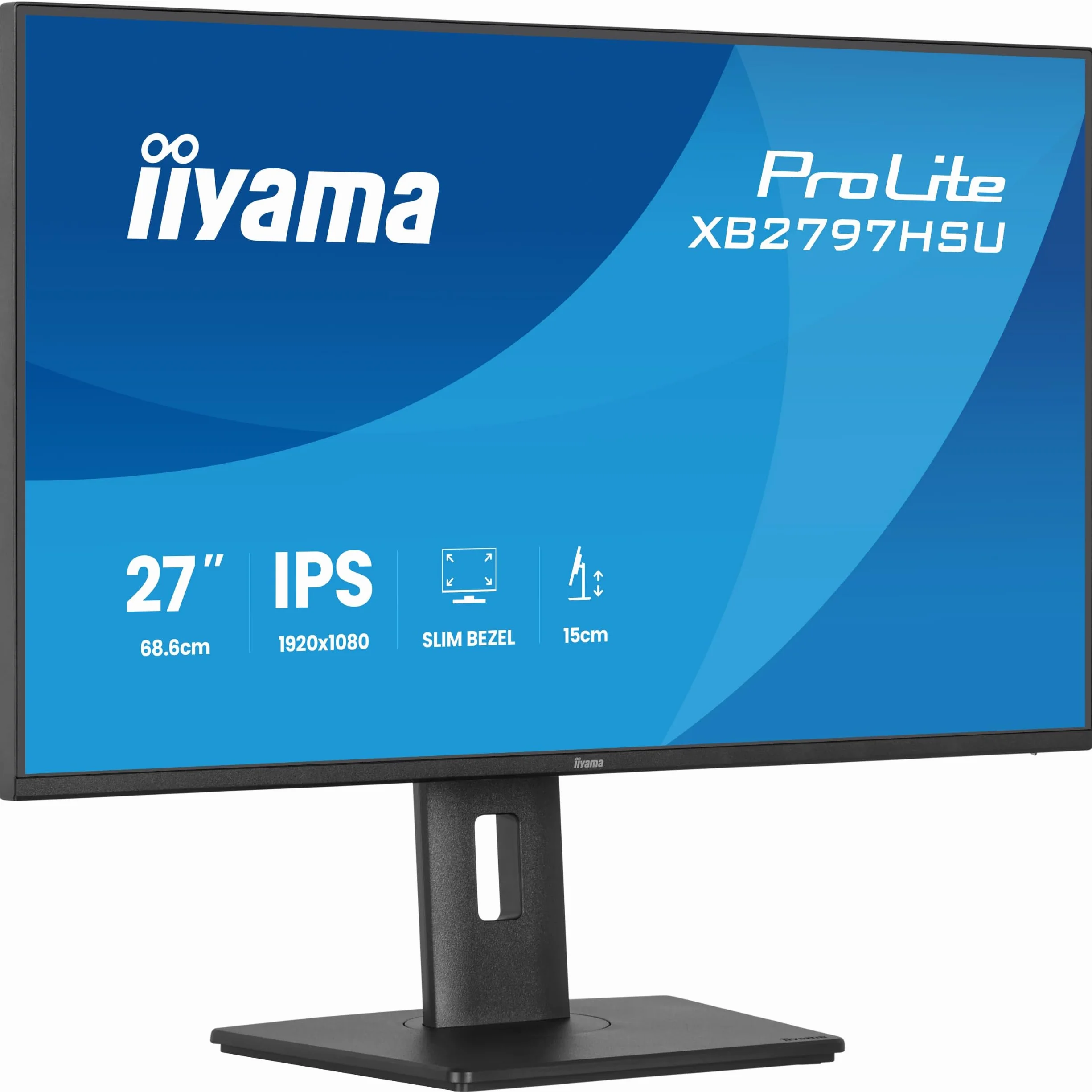 iiyama ProLite XB2797HSU-B1 Monitor PC 68,6 cm [27] 1920 x 1080 pikseli Full HD LED Nero (27 ProLite XB2797HSU-B1 Monitor - 27 Black IPS Monitor USB HDMI & DisplayPort)
