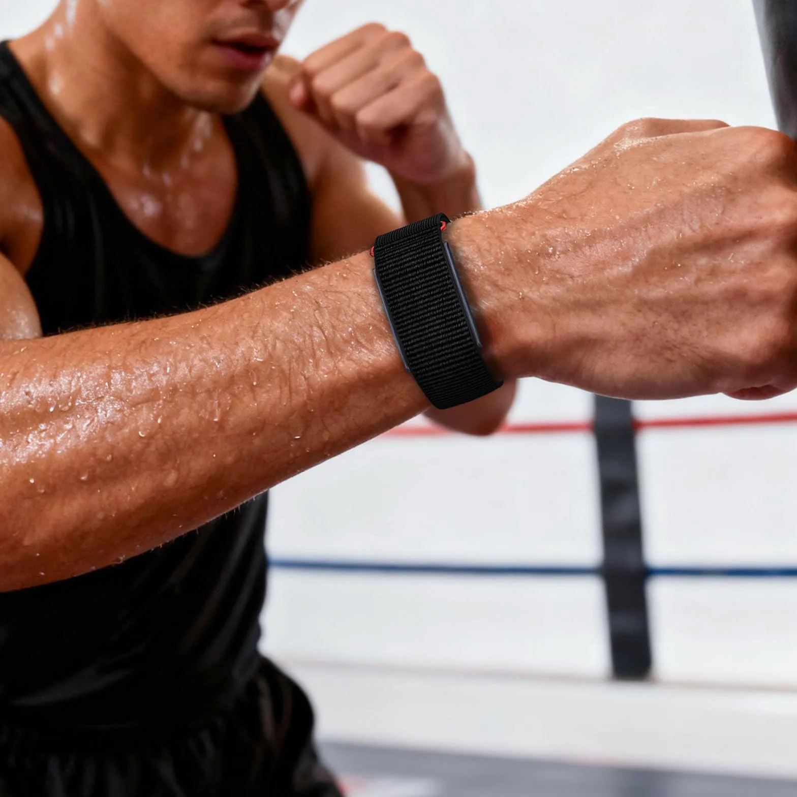 SimpleThings Bransoletka do Amazfit Helio Strap – elastyczny pasek nylonowy, regulowana, sportowa opaska do zegarka, kompatybilna z Zepp Amazfit Helio Strap Fitness Tracker