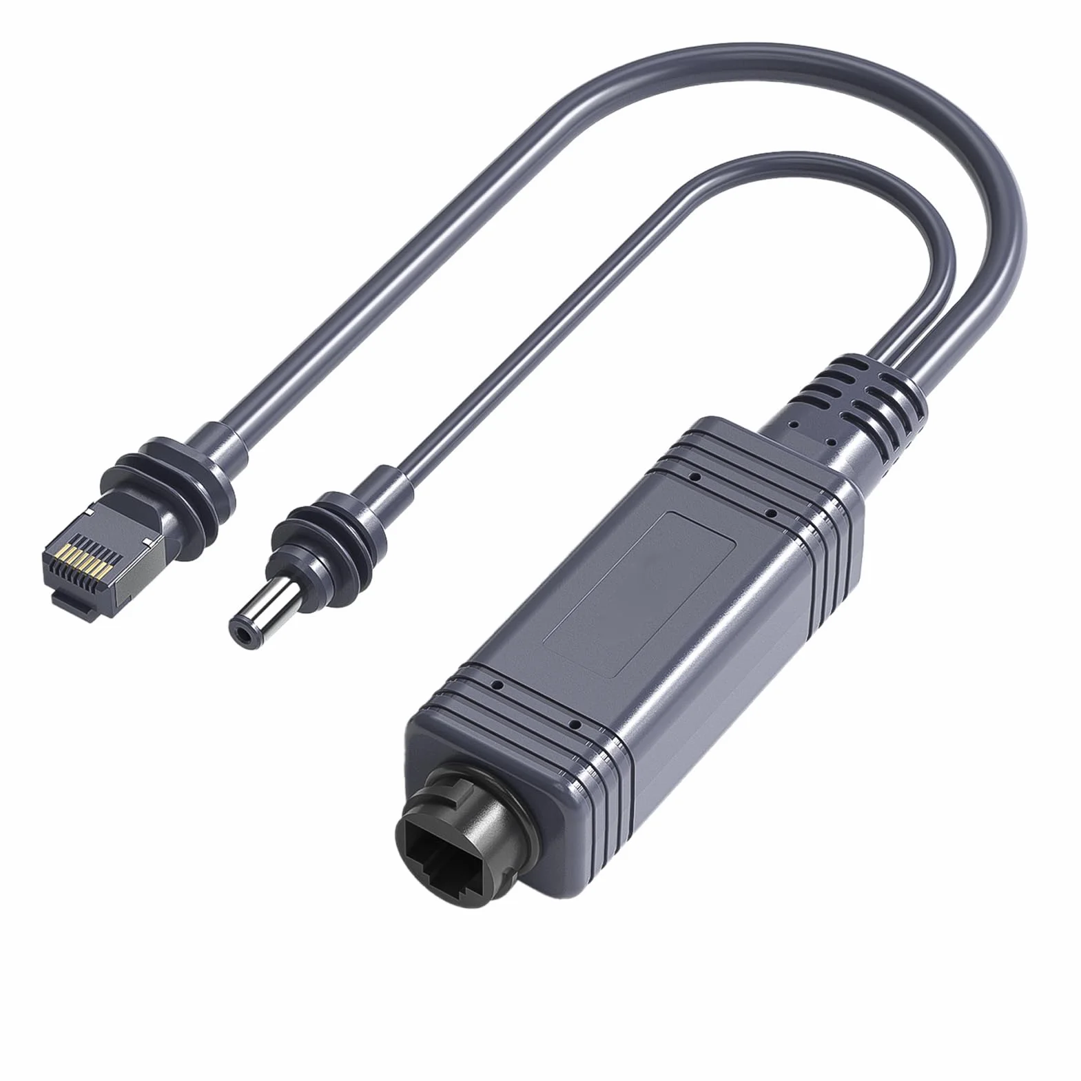 Eujgoov Poe Gigabit Ethernet Rozdzielacz do Kamer Bezpieczeństwa i Telefony VoIP do Strumieniowego Przesyłania Wideo w Czasie Rzeczywistym i Dużych Manipulacji Danych Gigabit Poe Adapter Combiner