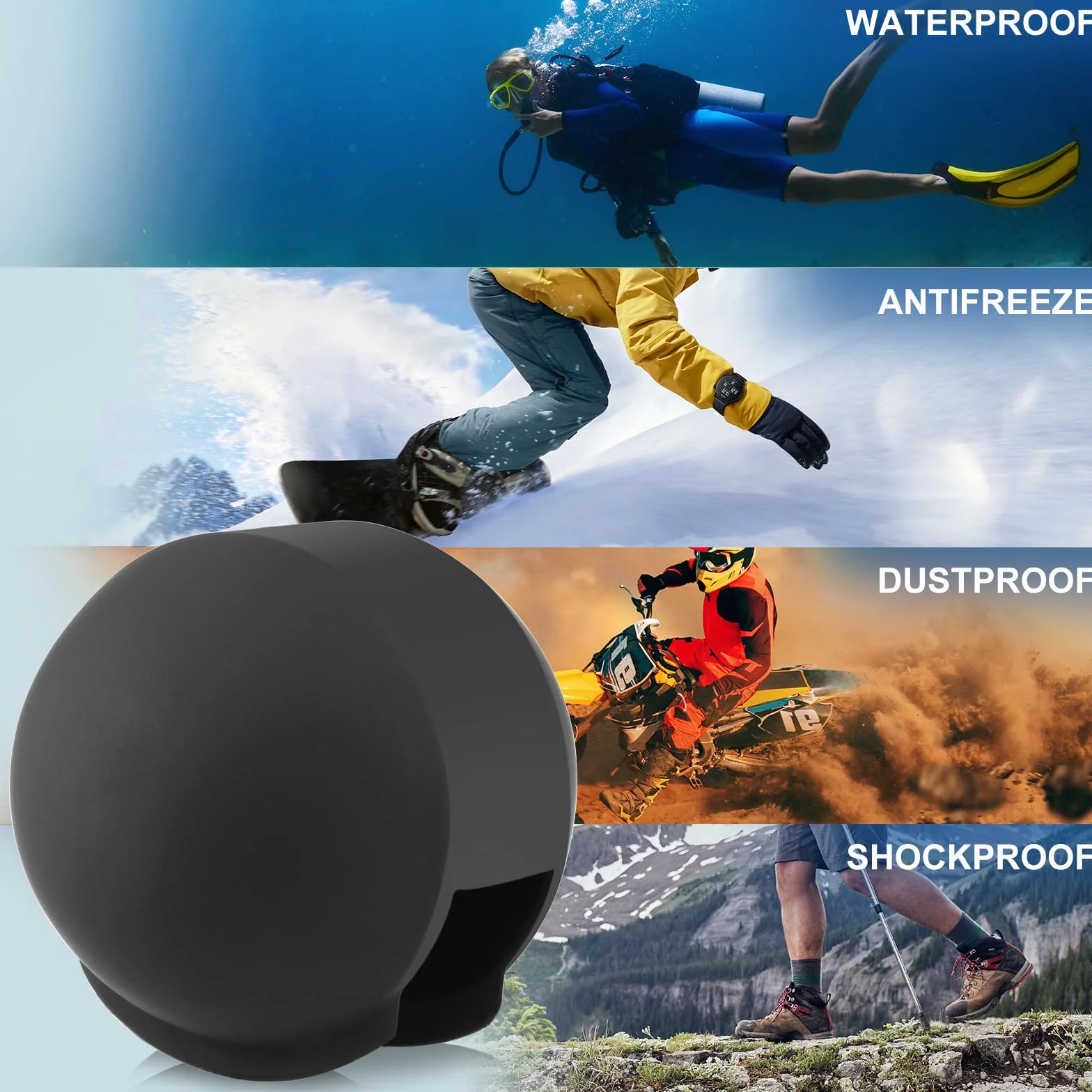 Insta360 Silikonowa osłona obiektywu wodoodporna obudowa do nurkowania (czarna)