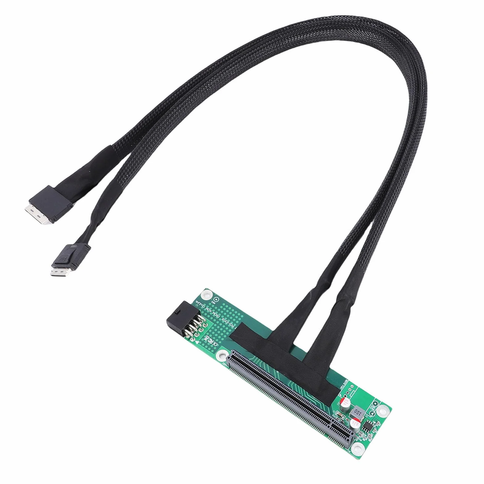 Zunate Kabel Rozgałęziający PCIe 4.0 X16 do Rozdzielacza Płyty Głównej Komputera o Długości 65 Cm