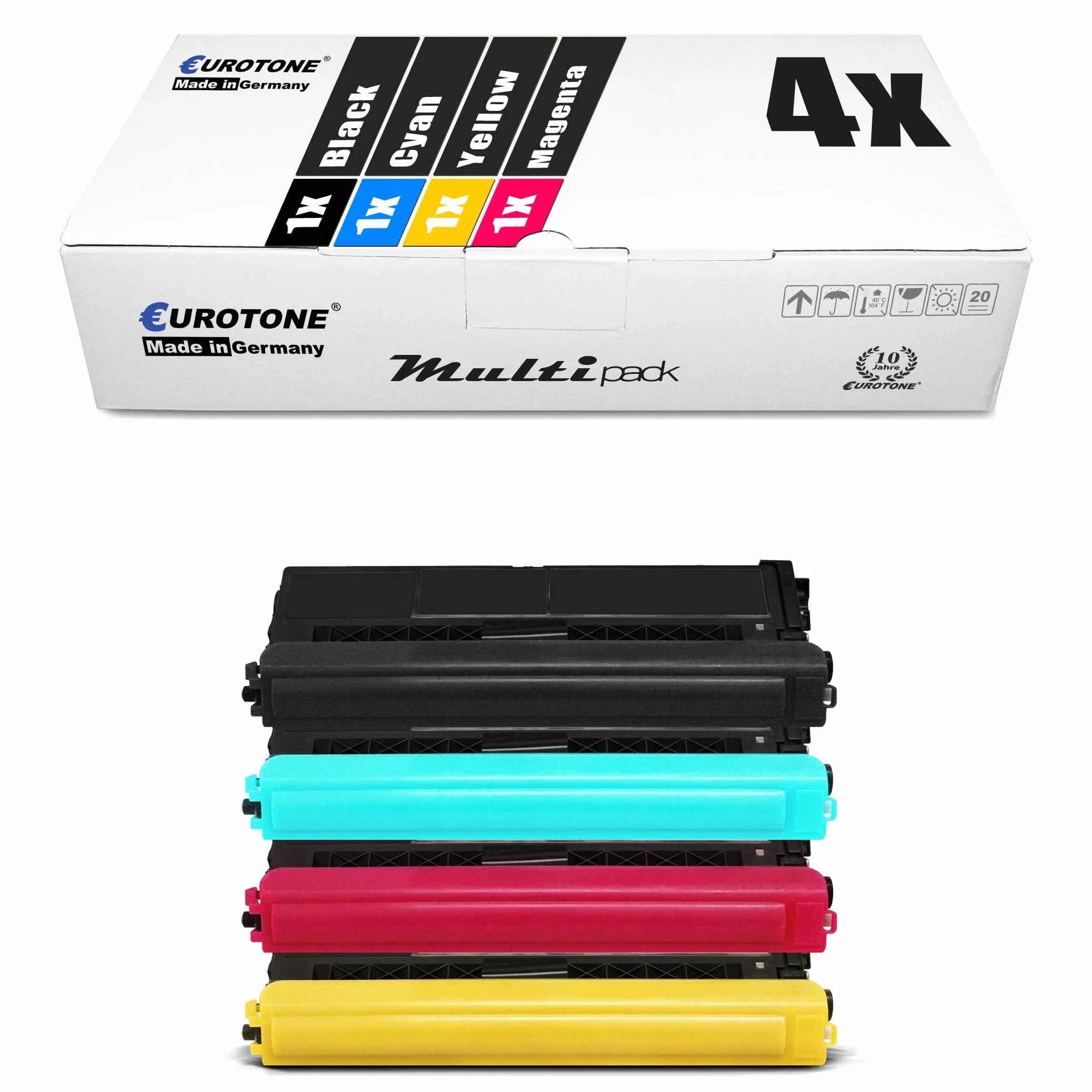 4X Eurotone XXL toner do Brother MFC 9970 CDW zastępuje TN-328 Black Cyan Magenta Yellow