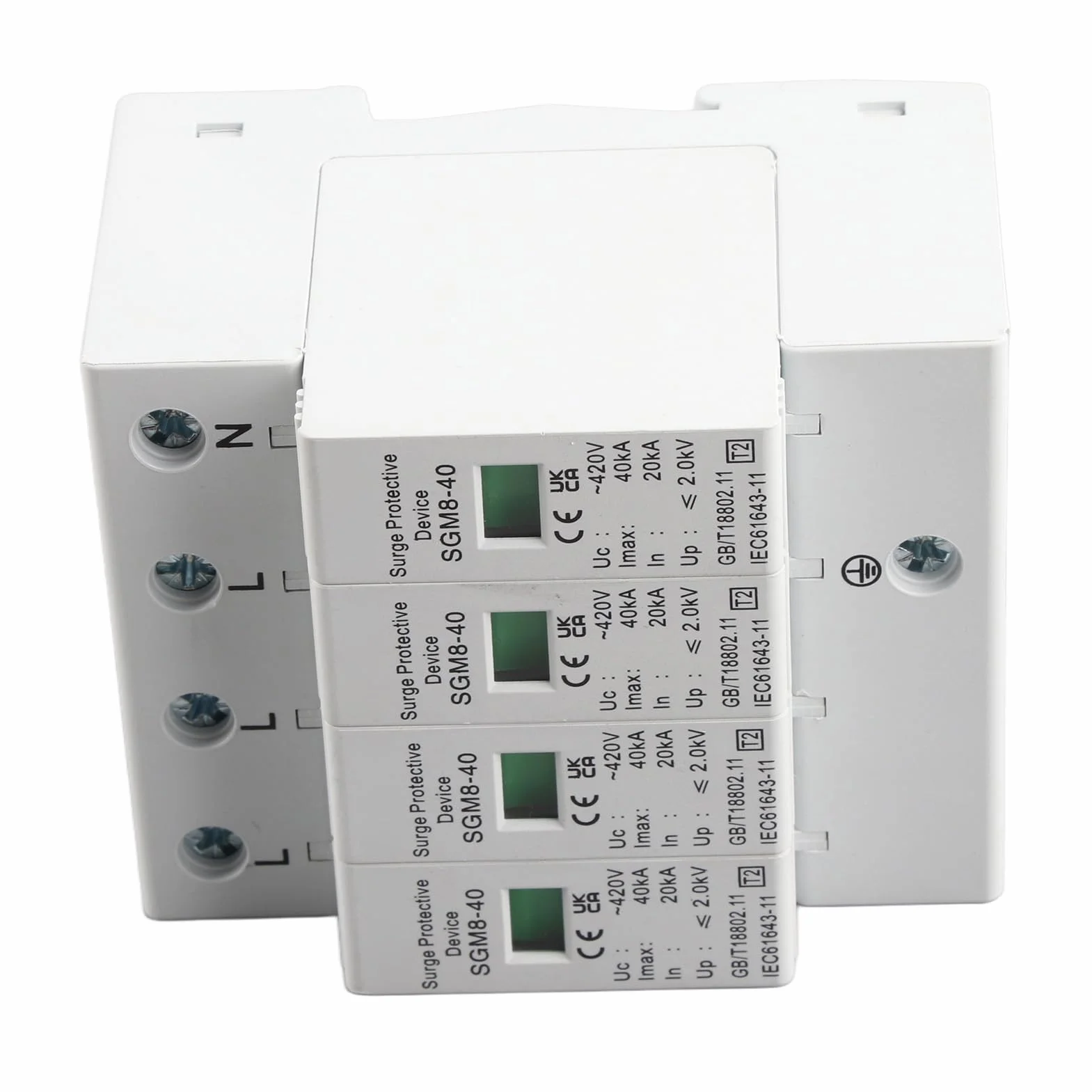 Ochronnik przeciwprzepięciowy 4P 40KA 220V szyna DIN