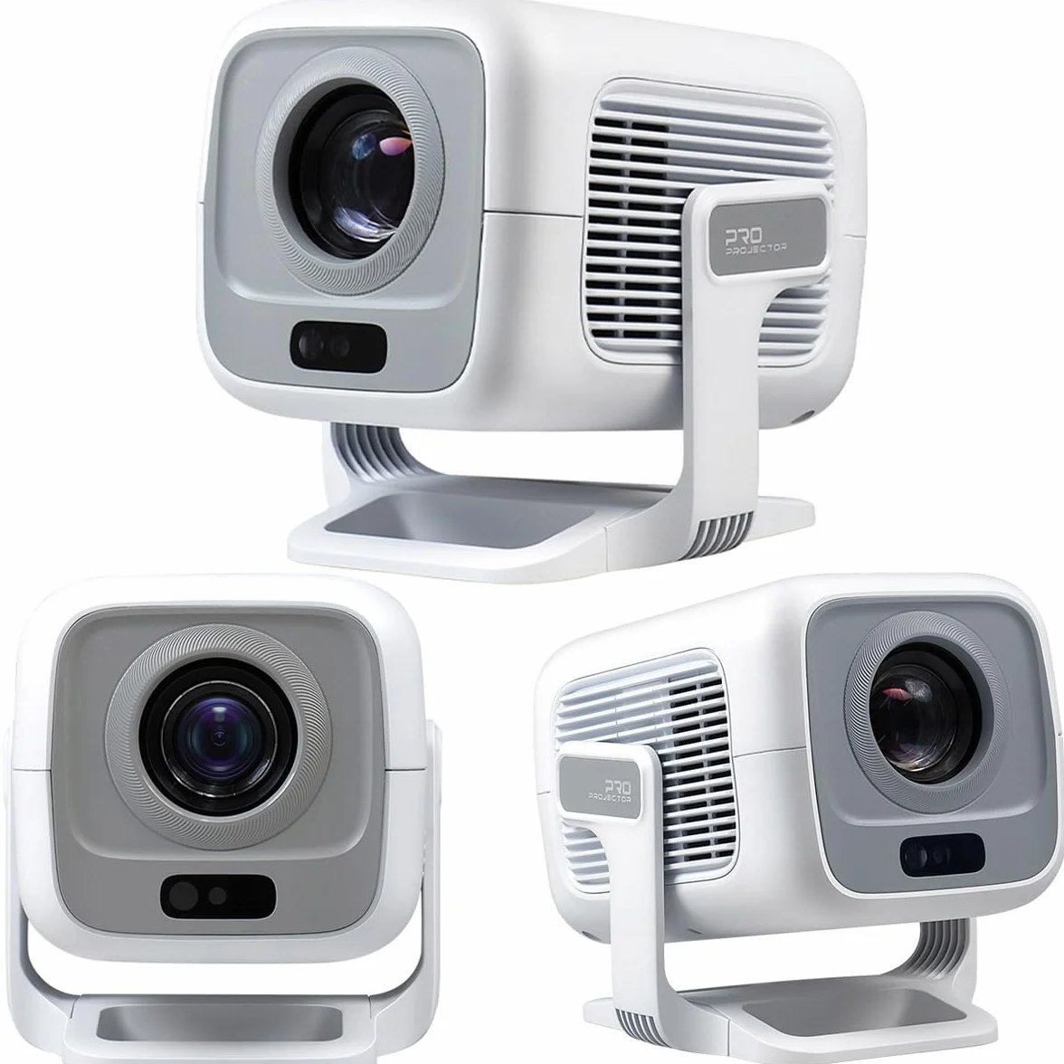 CIRON TP300 Projektor Multimedialny Android 11 WiFi 6 Bluetooth 5.2 450 ANSI LED Full HD 1080P 4K Support Auto Focus Keystone Kino Domowe Smart Projektor HDMI USB Rzutnik do Domu Szkoły Pracy