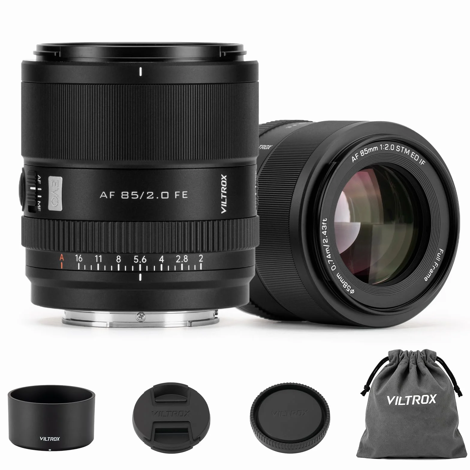 VILTROX 85 mm F2.0 EVO FE Mount obiektyw do aparatu Sony E Camera Lenses Full Frame z dużą przysłoną autofokus do Sony A93 A7CII ZVE1 A7RV FX3 A1 A7C ZV-E10II FX30 A6700 A5000