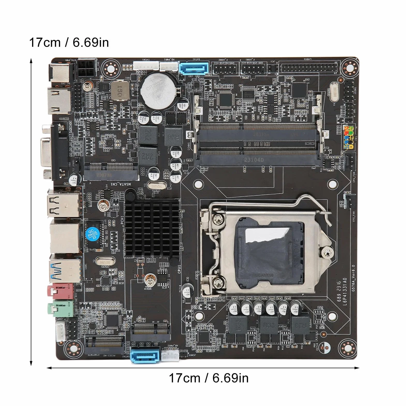 VBESTLIFE H81 płyta główna, LGA 1150 DDR3 ITX Gamingowa płyta główna do I3 I5 I7 do CPU 4. 5. generacji, M.2 VGA, HDMI, 2 porty audio, do komputerów DIY