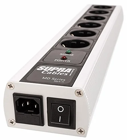 Supra Cables Listwa zasilająca 6-drożna z ochroną przed przepięciem MD06-Eu/SP Switch
