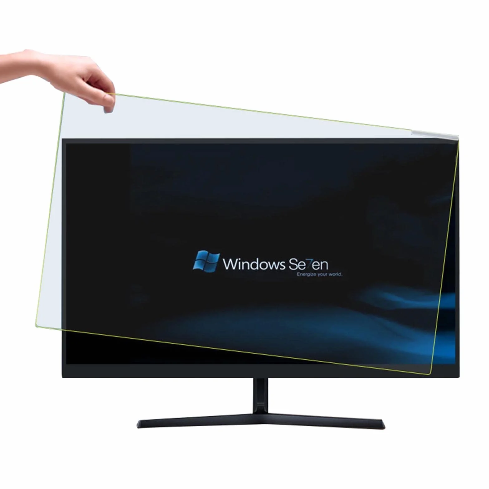 1 Sztuki HD Screen Protector Do Monitorów Komputerowych, Antis Glare Filter, Antis UV, Folia Ochronna Na Oczy Niebieskie Światło Blokujące, Wiszący Szybki Montaż, Brak Bąbelków