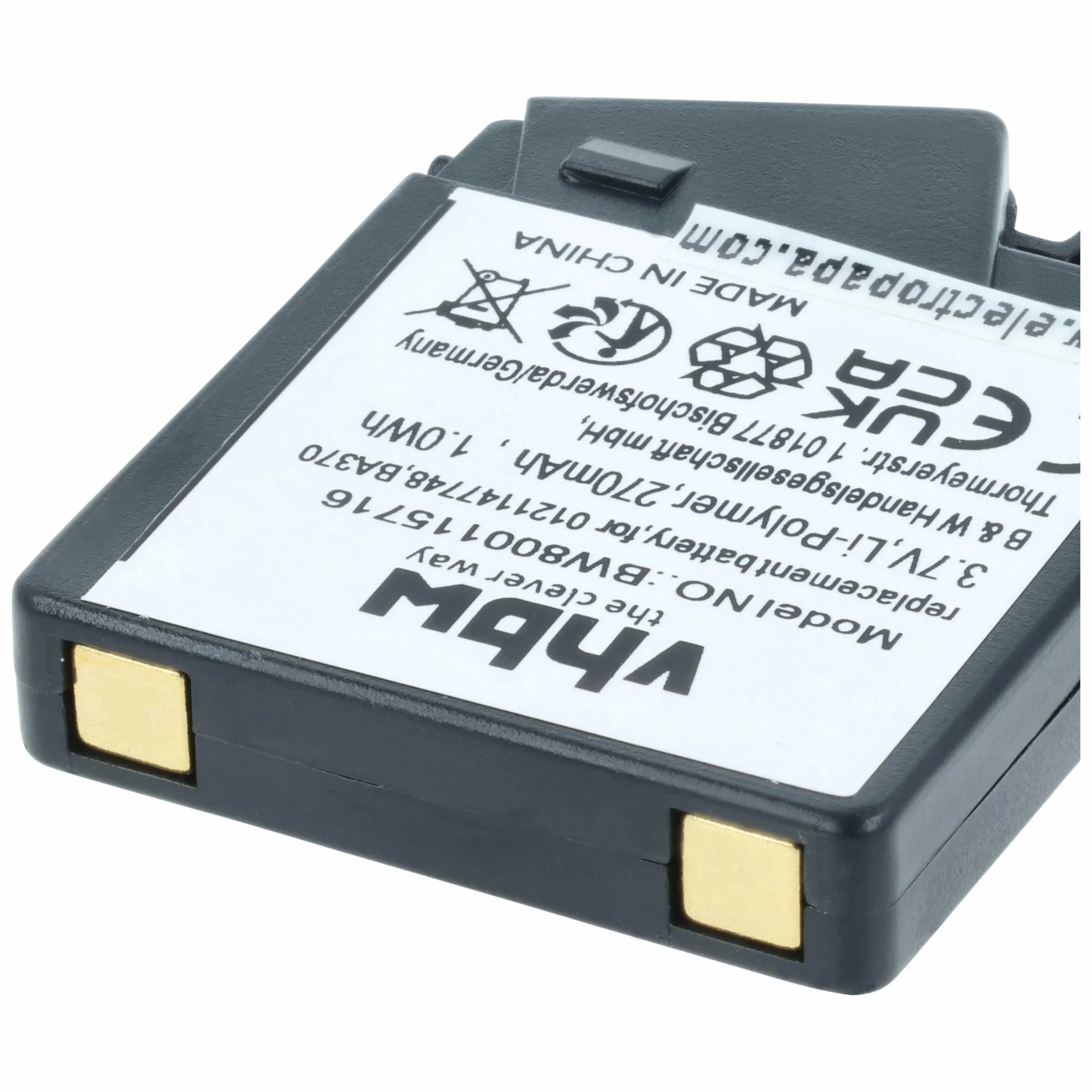 vhbw 2x Bateria Zastępuje Sennheiser BA370 BA 370 PX do Słuchawek Bezprzewodowych 270 mAh 3,7 V Li-Pol