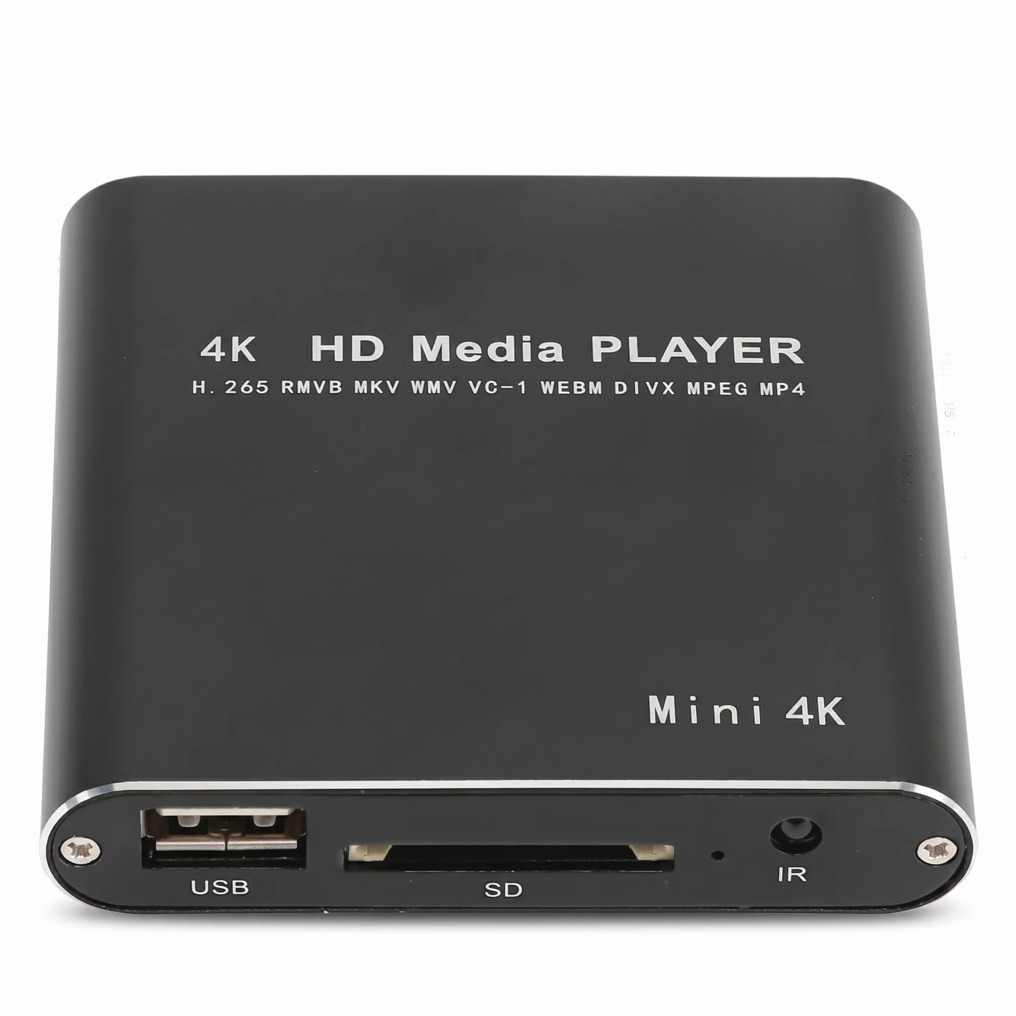 Przenośny Odtwarzacz Multimedialny 4K, Odtwarzacz Multimedialny Mini 1080P HD AV USB HDMI z Pilotem, Cyfrowy Odtwarzacz RMVB MKV RM MP4, Obsługa Zewnętrznego Dysku Twardego do 5000G do(Wtyczka UE)