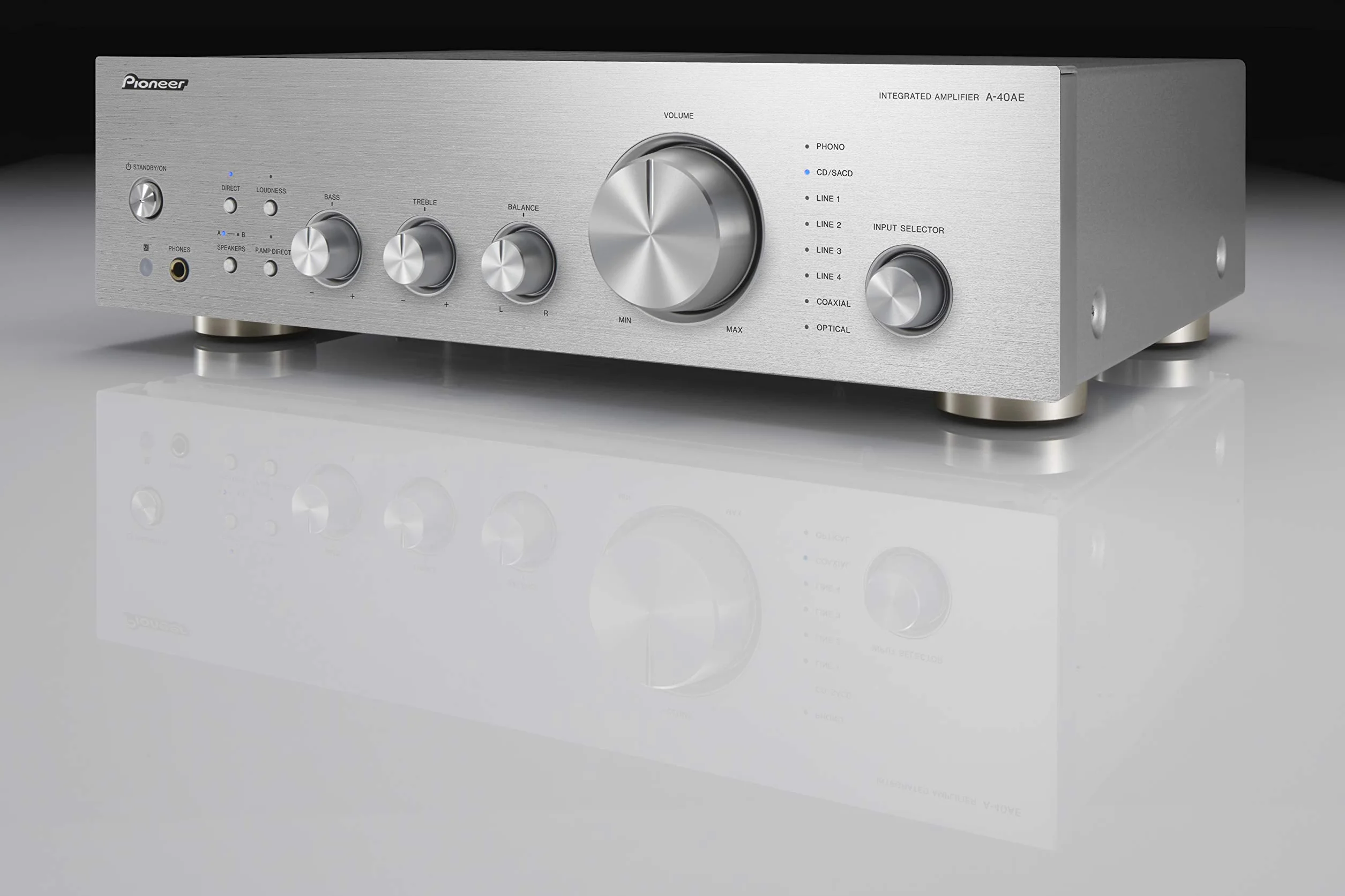 Pioneer A-40AE-S Wzmacniacz, Srebro, 2 x 60 W