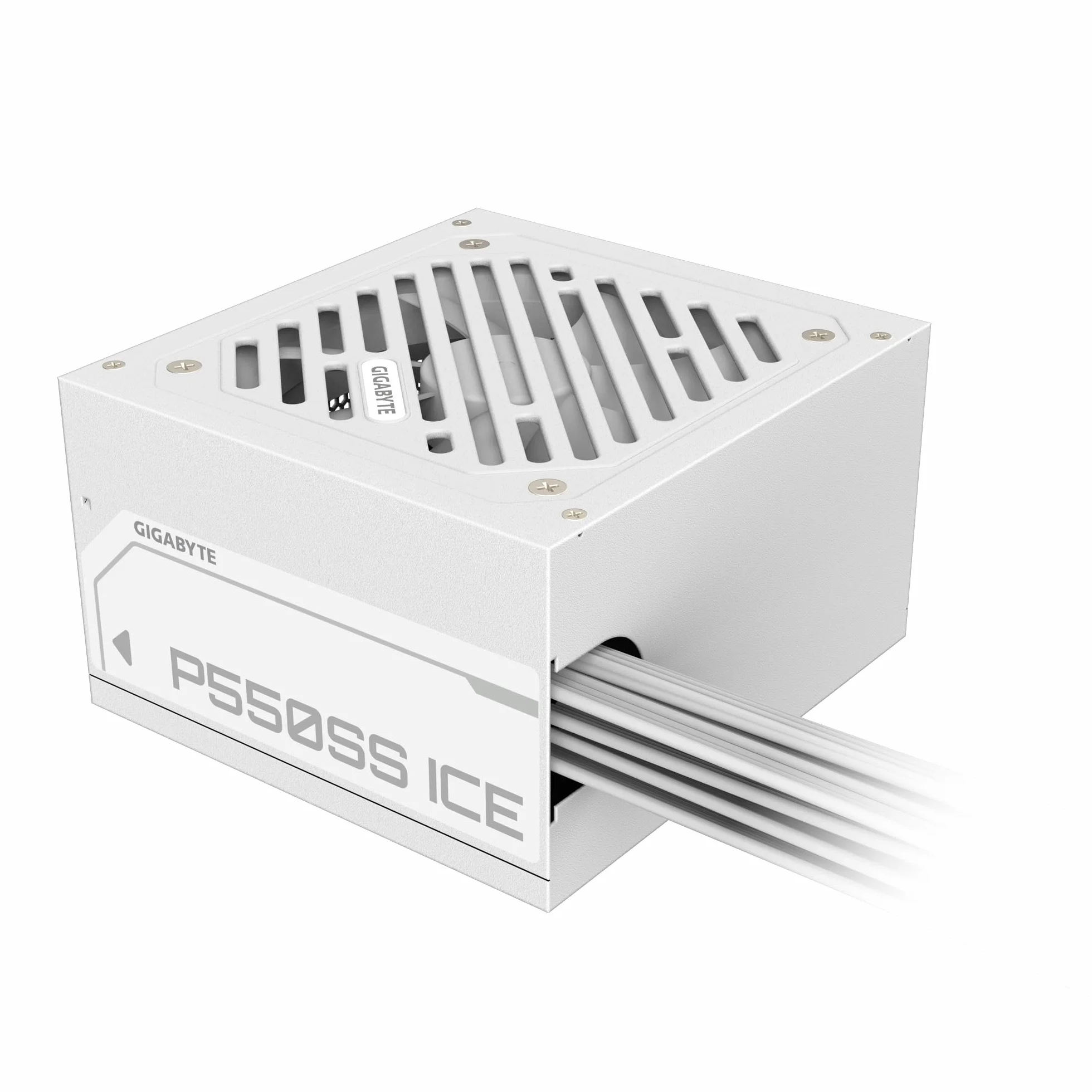 GIGABYTE P550SS ICE Zasilacz - PCIe 5.0, 80 PLUS Silver, w pełni modułowa konstrukcja, wentylator 120 mm, kompatybilny z ATX 3.0, wtyczka EU