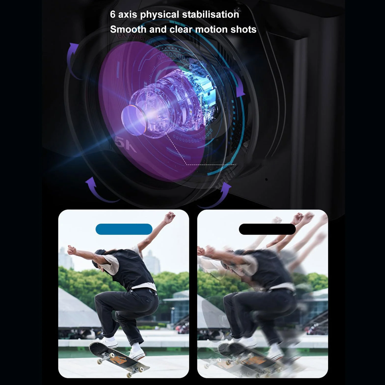Cyfrowy Aparat Fotograficzny 5K do Fotografii, Aparat do Vlogowania o Rozdzielczości 48 MP z automatyczną regulacją Ostrości, Kamera Wideo z 16-krotnym Zoomem Cyfrowym i Ekranem