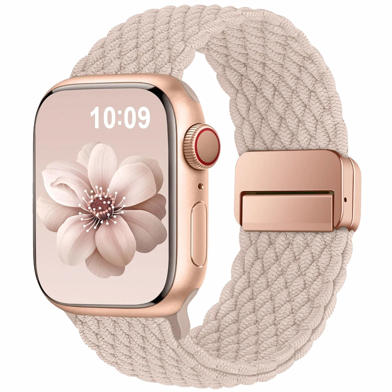 Pleciony pasek kompatybilny z paskami Apple Watch 38, 40 mm, 42 mm i iWatch SE serii 10, 9, 8, 7, 6, 5, 4, 3, 2, 1, elastyczny, z nylonu, dla mężczyzn i kobiet, z magnetycznym zapięciem