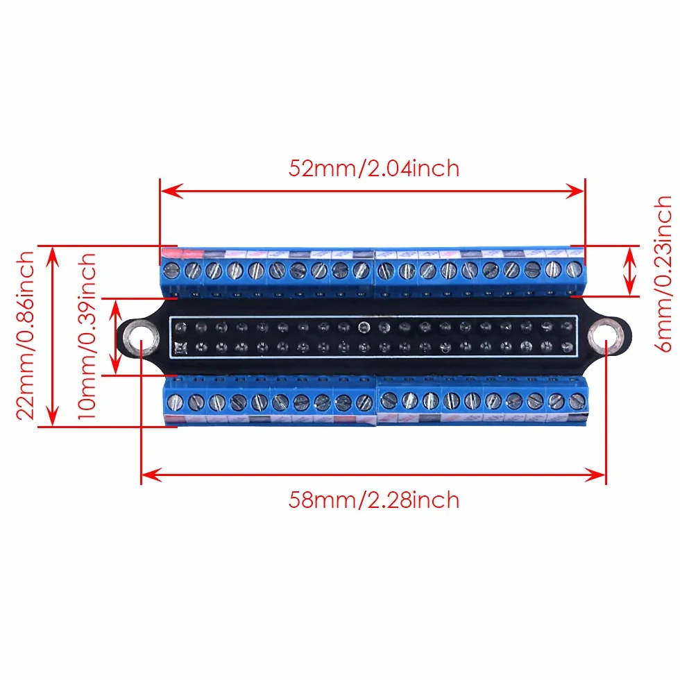 Raspberry Pi Micro GPIO Terminal Block Breakout Board Module, GPIO Expansion Board for Raspberry Pi 4B/3B+/3B/2B