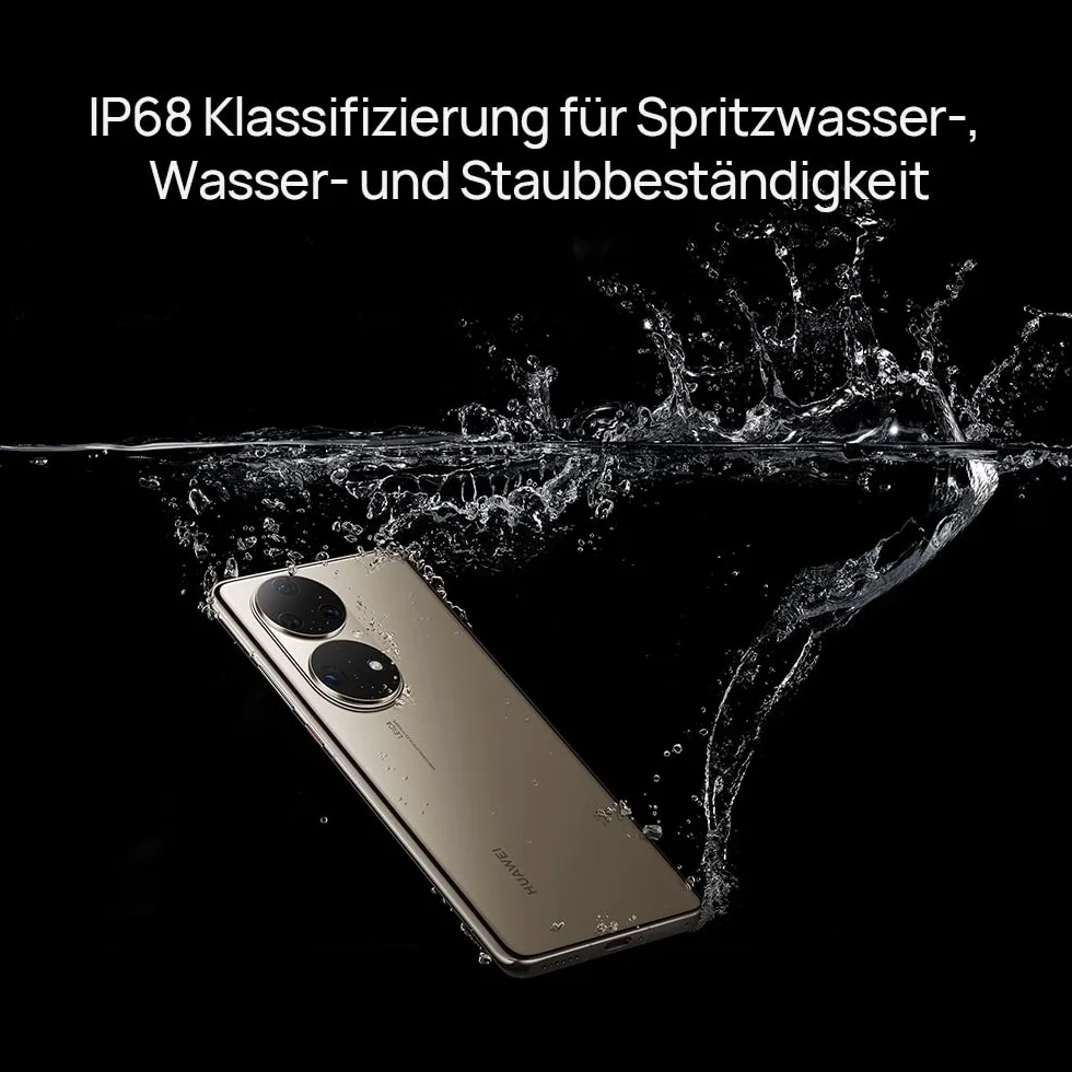 HUAWEI P50 Pro - Smartfon, kamera True Chroma 50 MP, 6,6-calowy ekran OLED, częstotliwość odświeżania 120 Hz, 66 W HUAWEI Supercharge 8 GB + 256 GB, złoty czarny + [Ekskluzywny + kupon Amazon 5 EUR]