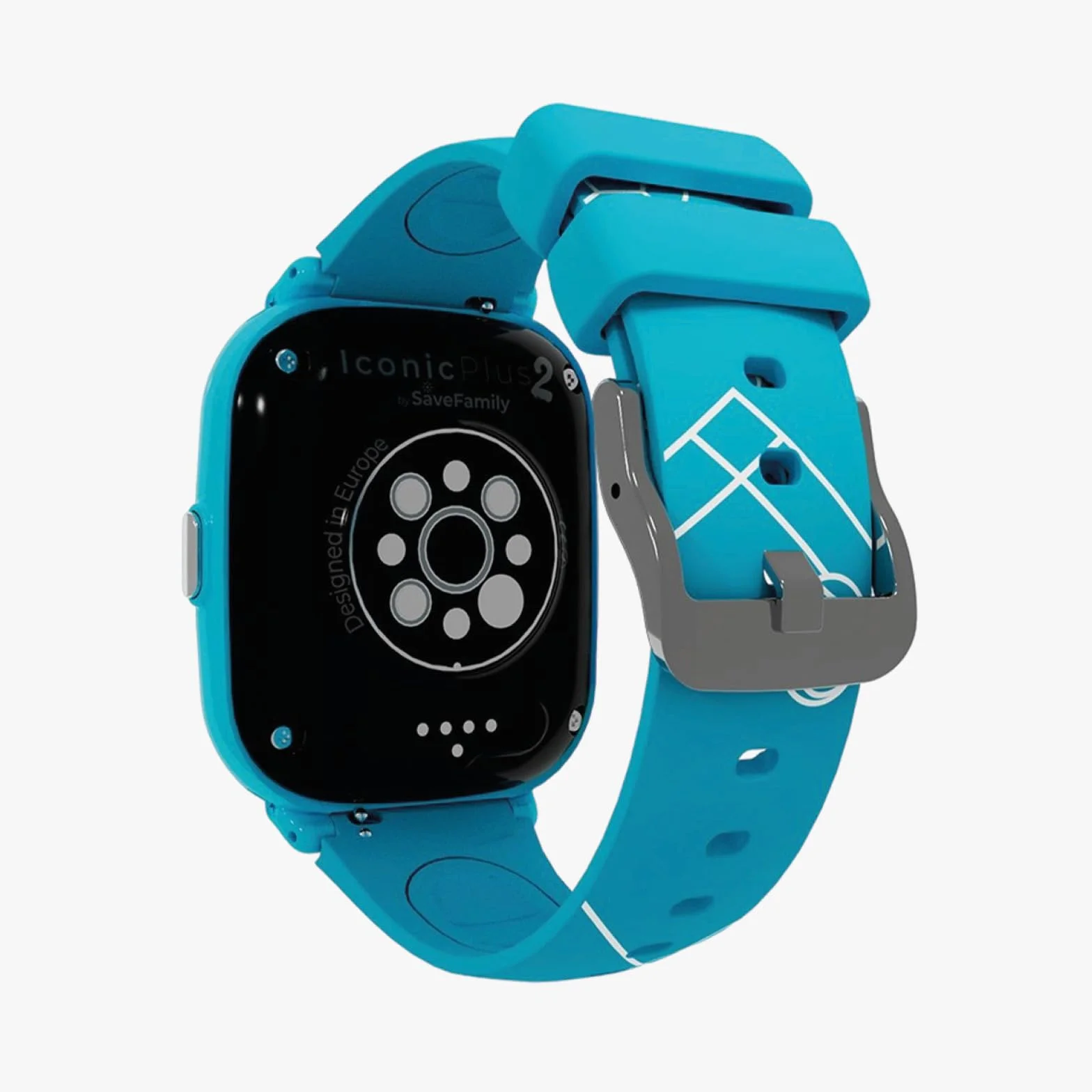SaveFamily Iconic Plus 2.0 smartwatch dla dzieci, GPS i funkcja telefonu, ochrona danych i aplikacja dla rodziców, długi czas pracy baterii, SOS, wodoszczelny, voucher Amazon po rejestracji (sportowy)