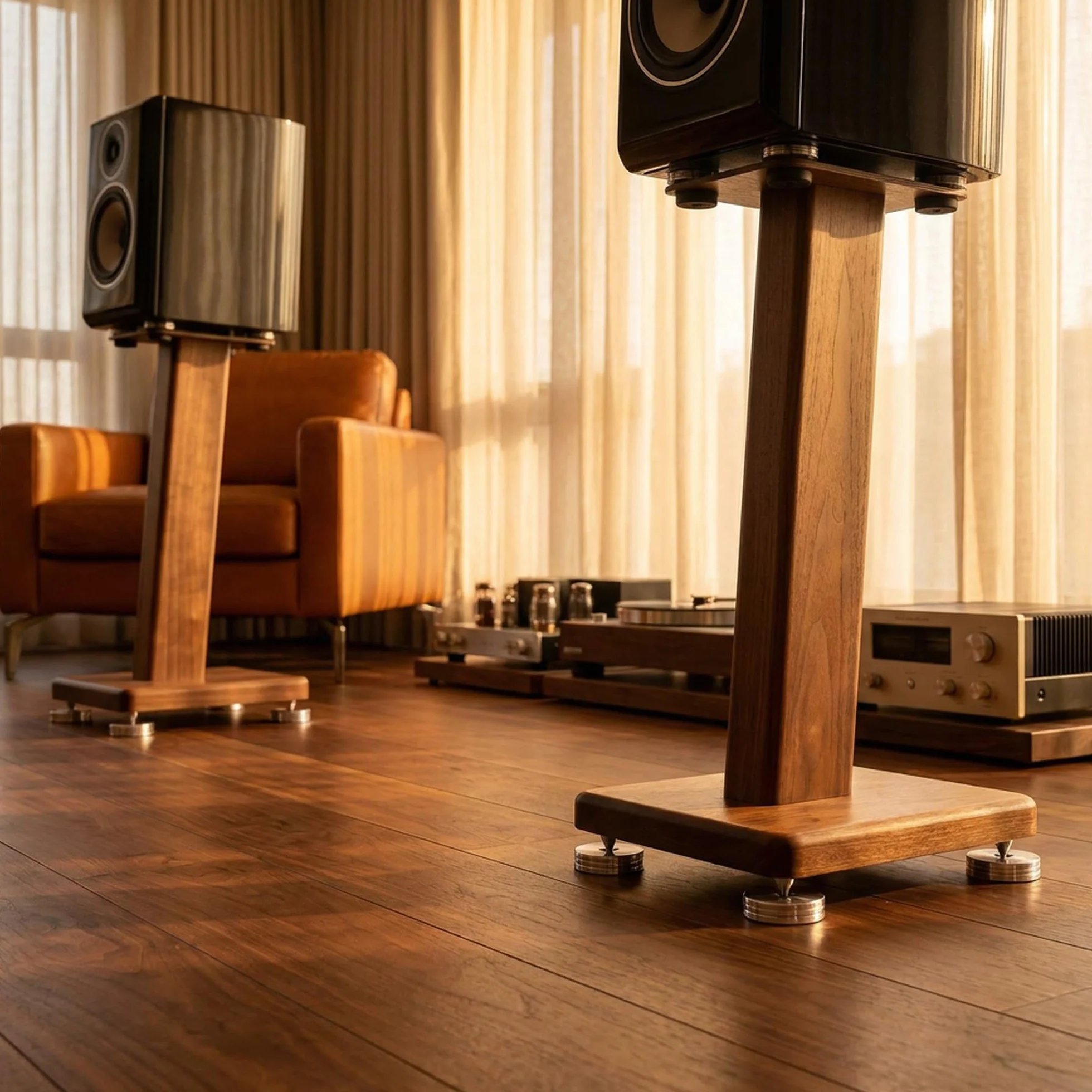 Podkładki tłumiące wibracje głośników 20 mm aluminium do Hi-Fi stojaki szafy regały 8 szt.