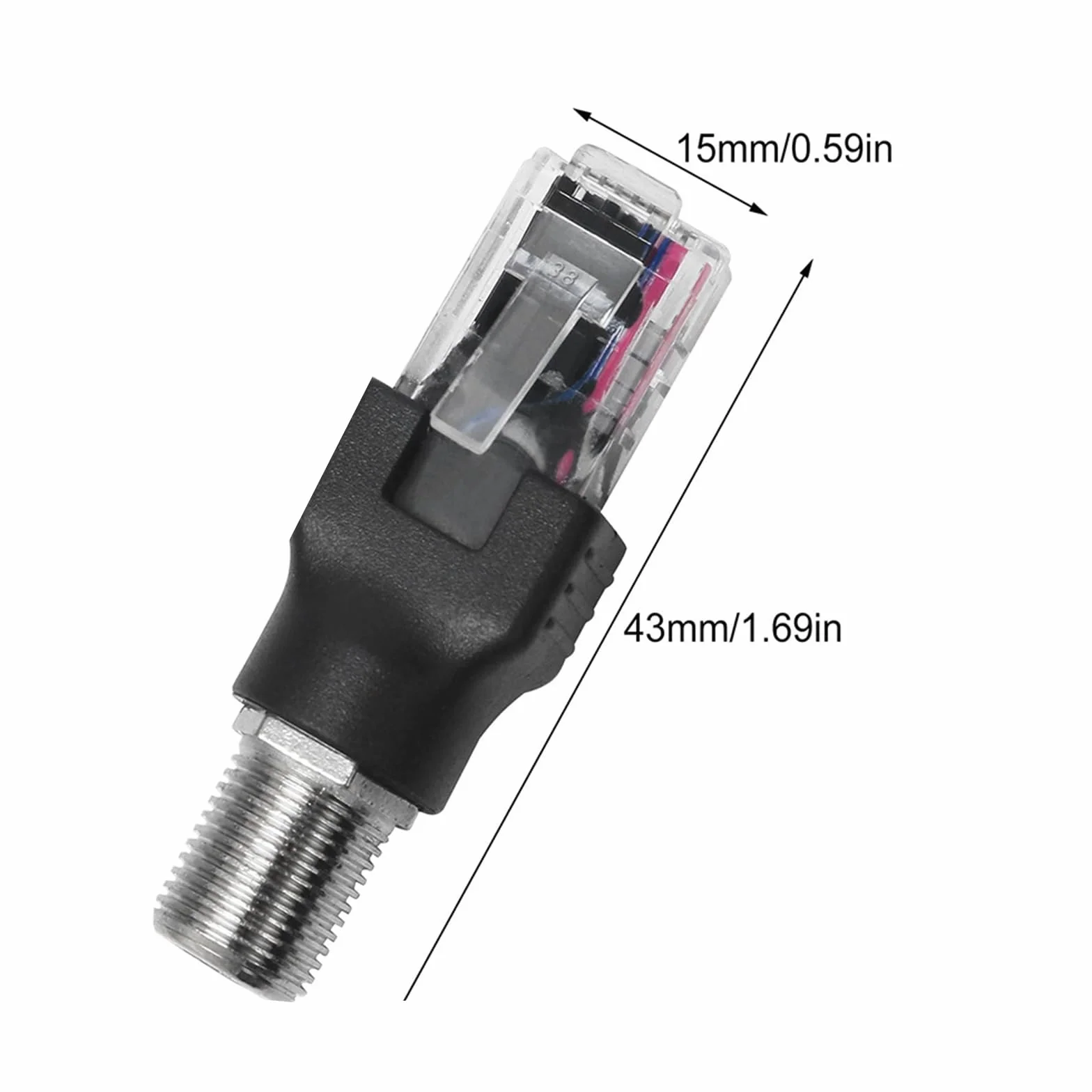 Konwerter RF na RJ45, adapter koncentryczny na Ethernet, gniazdo RF na wtyk RJ45