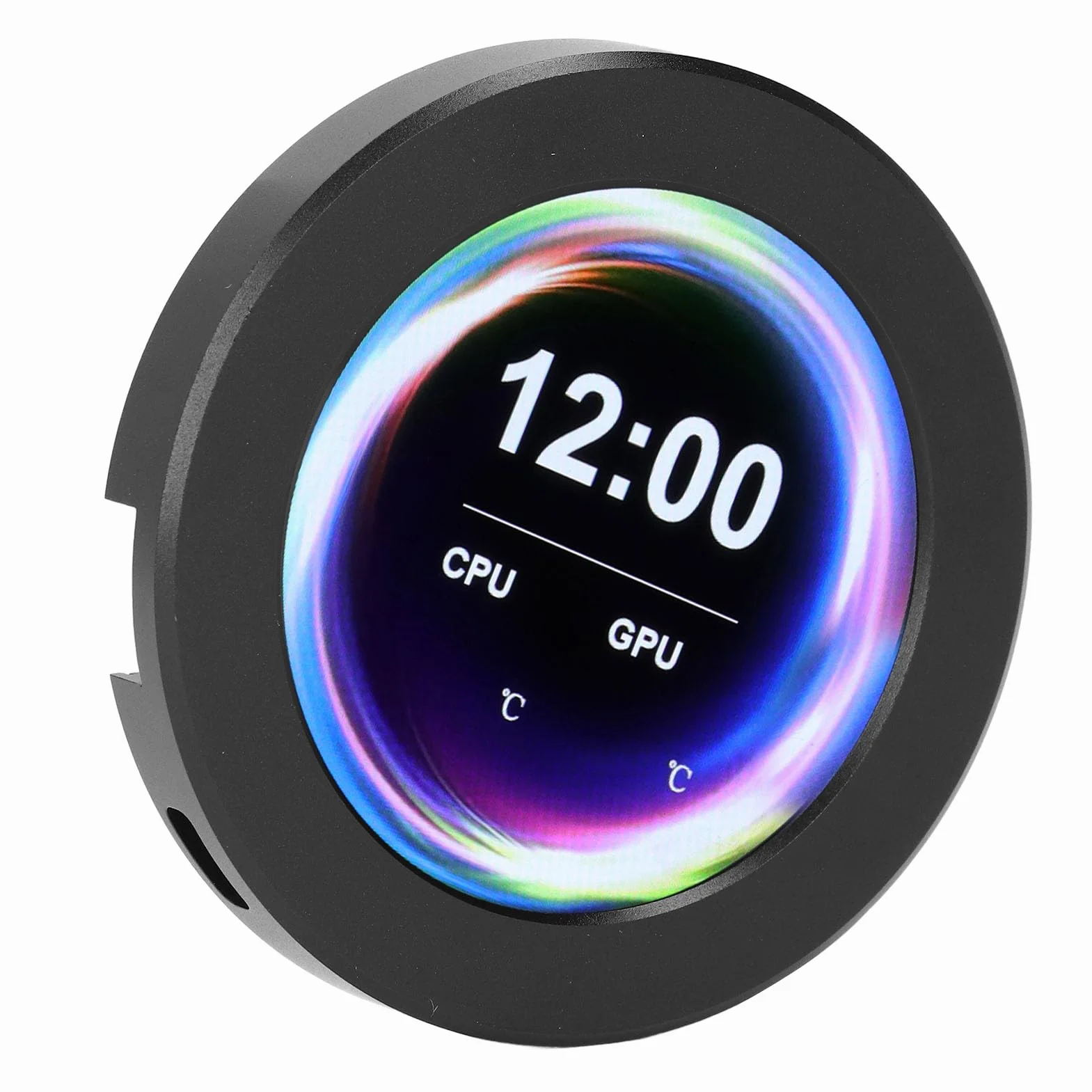Ekran Wyświetlacza AIO, Monitor Temperatury Procesora w Czasie Rzeczywistym z Obrotem 360 Stopni dla Procesora Chłodnica Cieczy 2.1 Cali IPS LCD Panelu dla PC Upgrade 9pin Typ C Connective
