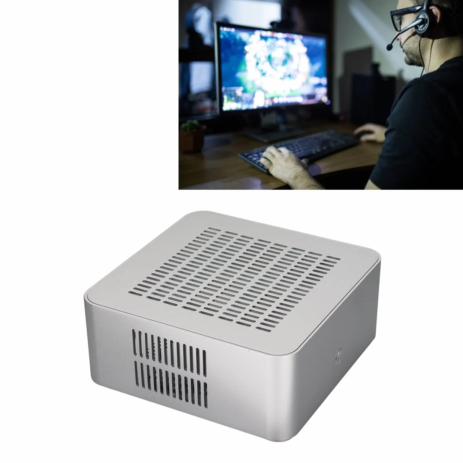Obudowa Komputera Mini ITX, Obudowa Komputera Stacjonarnego Obudowa Komputera do Gier na Domowe Komputery Wideo, Komputery Hotelowe, Terminale Samoobsługowe, Dobre Odprowadzanie Ciepła